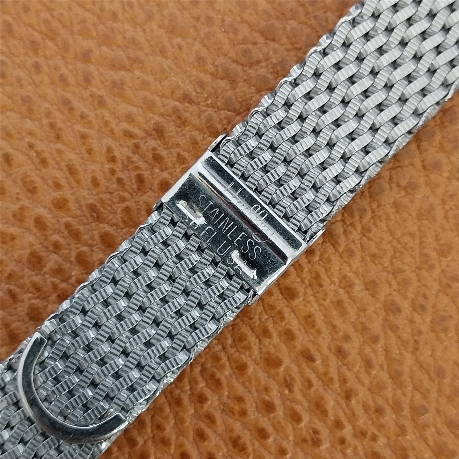 Vintage 19mm 18mm 17mm Stainless Steel Mesh Hadley Unused nos 1960s Watch Band