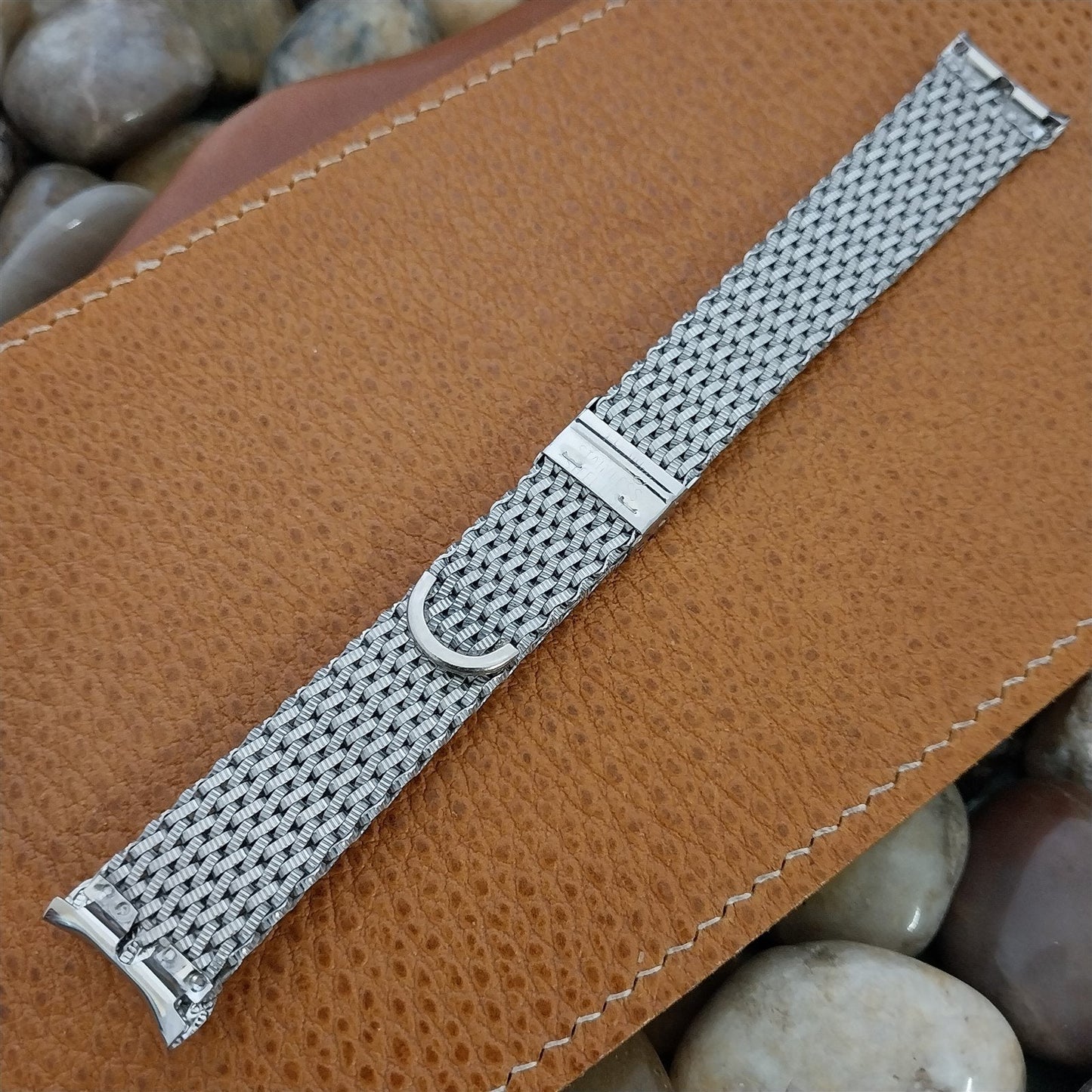 Vintage 19mm 18mm 17mm Stainless Steel Mesh Hadley Unused nos 1960s Watch Band
