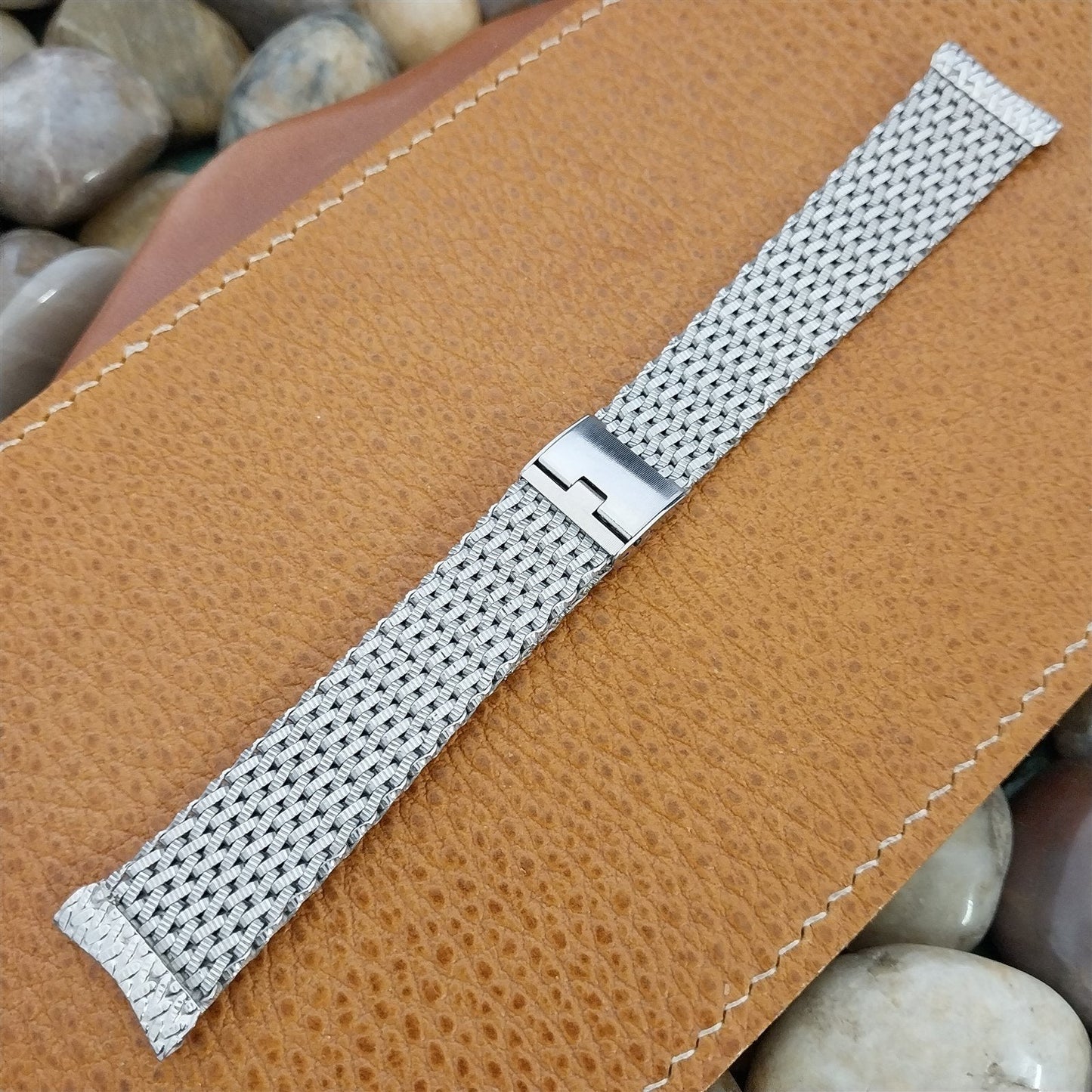 Vintage 19mm 18mm 17mm Stainless Steel Mesh Hadley Unused nos 1960s Watch Band