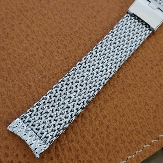 17.2mm Stainless Steel Mesh Hadley USA nos 1960s Vintage Watch Band