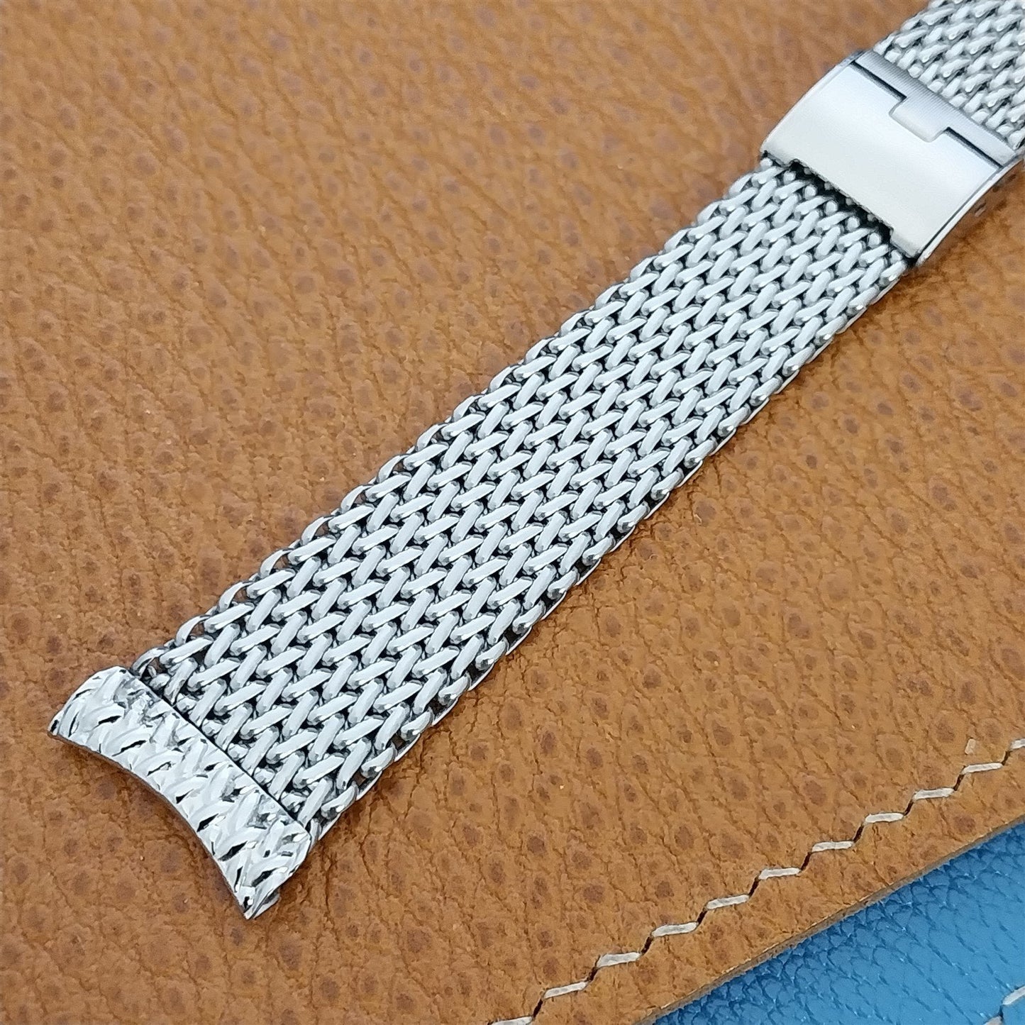 19mm 18mm 17mm Vintage Stainless Steel Mesh Hadley Unused 1960s Watch Band