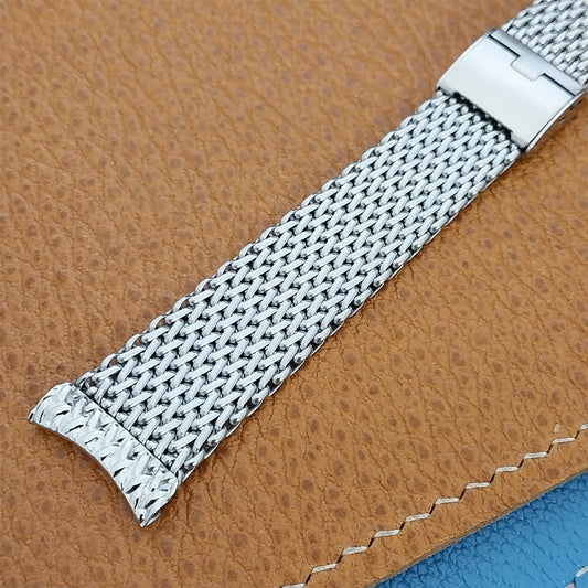 19mm 18mm 17mm Vintage Stainless Steel Mesh Hadley Unused 1960s Watch Band