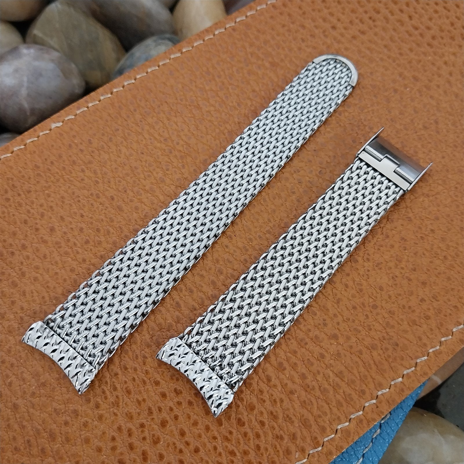 19mm 18mm 17mm Vintage Stainless Steel Mesh Hadley Unused 1960s Watch Band
