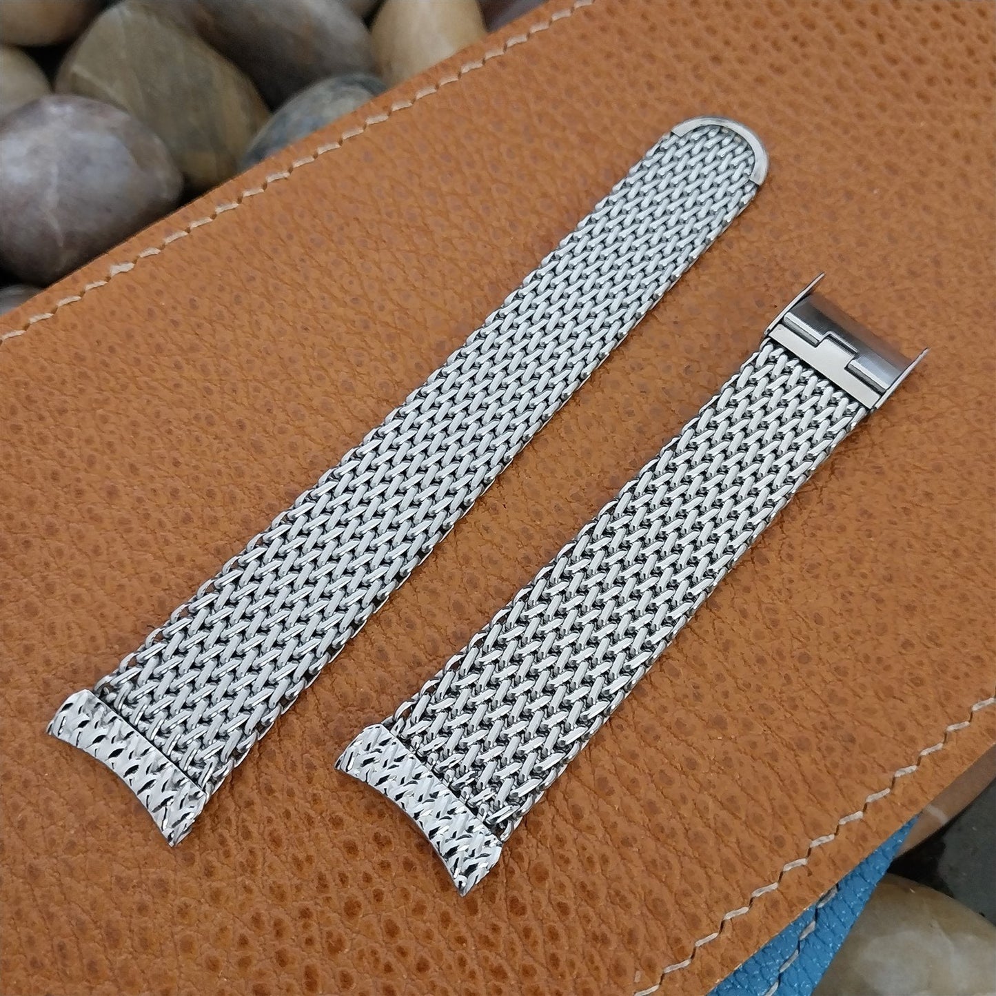 19mm 18mm 17mm Vintage Stainless Steel Mesh Hadley Unused 1960s Watch Band