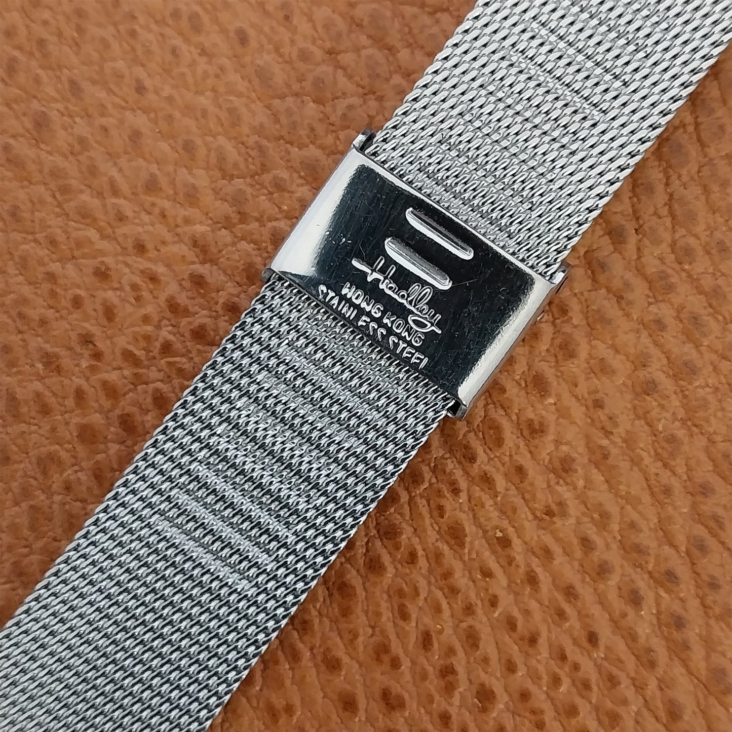 17.2mm Stainless Steel Mesh Hadley nos 1960s Vintage Watch Band