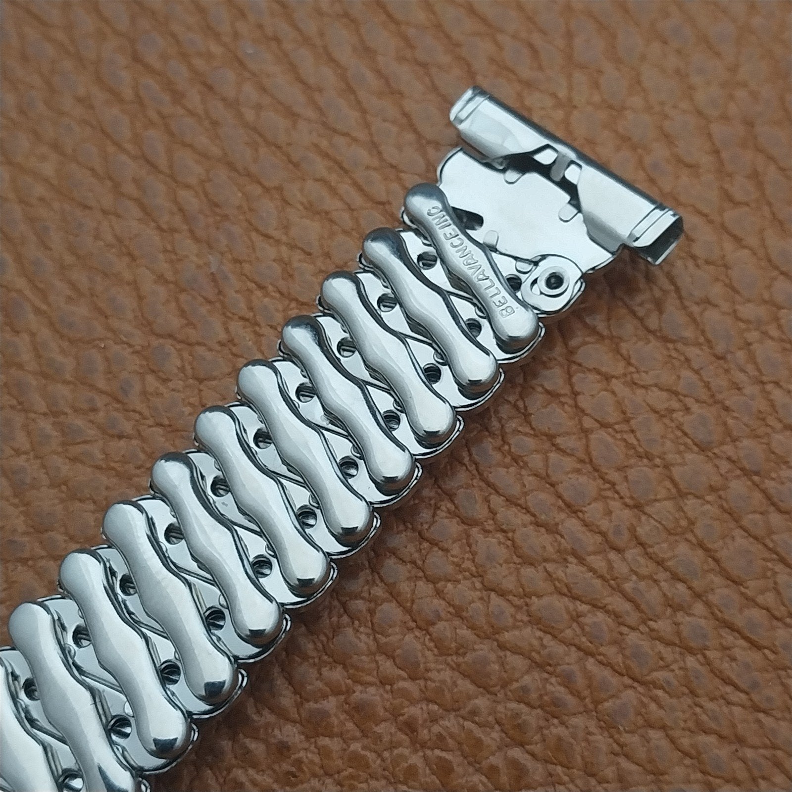 1950s Bellavance Long Stainless Steel Expansion nos Vintage Watch Band 16mm-19mm
