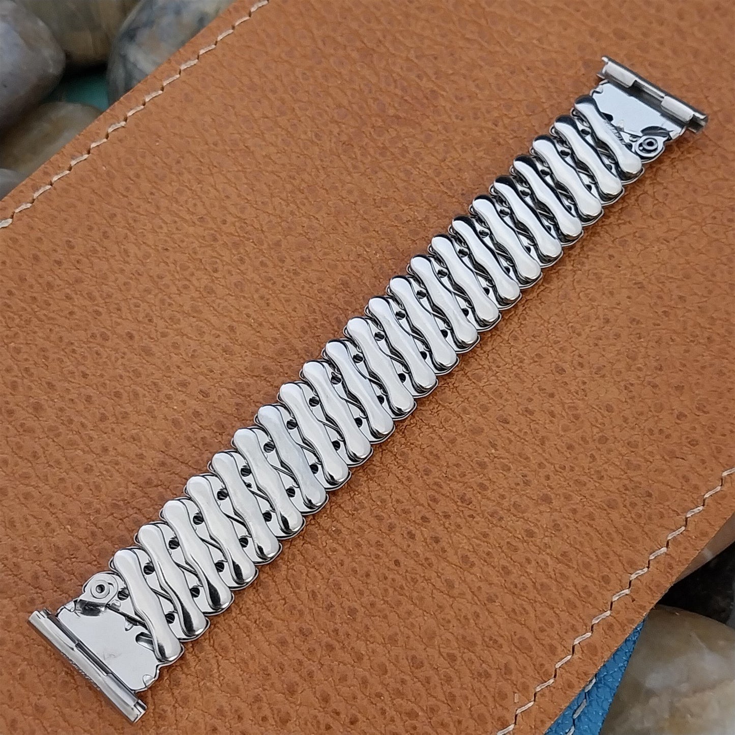 50s Bellavance Short Stainless Steel Expansion nos Vintage Watch Band 16mm-19mm