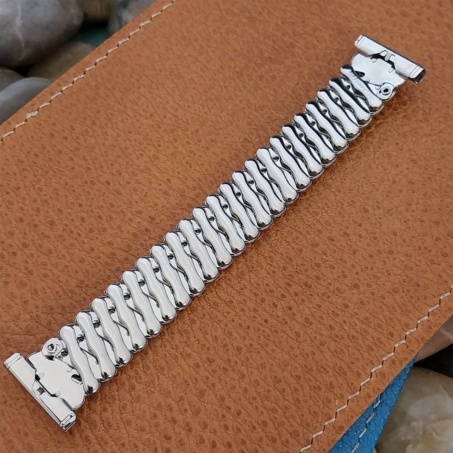 50s Bellavance Short Stainless Steel Expansion nos Vintage Watch Band 16mm-19mm