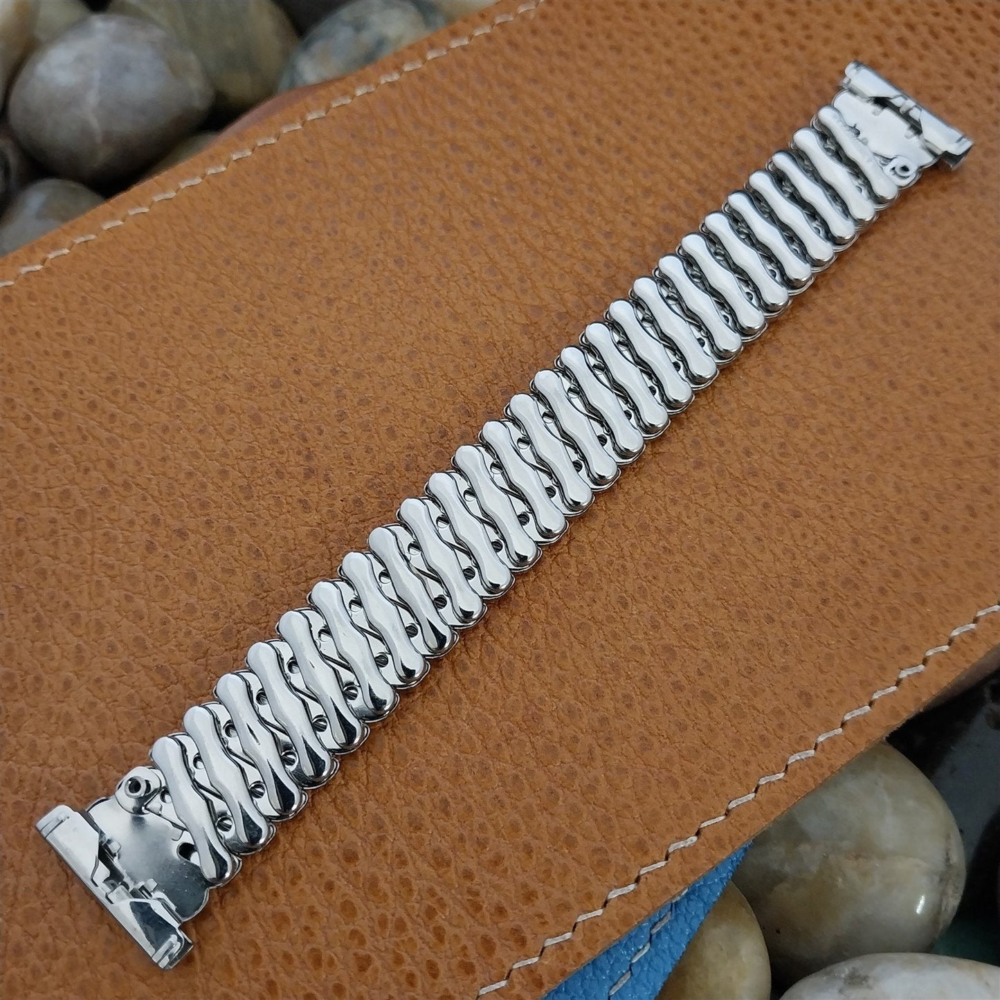 Vintage Watch Band 1950s Bellavance Stainless Steel Expansion nos 16mm 18mm 19mm