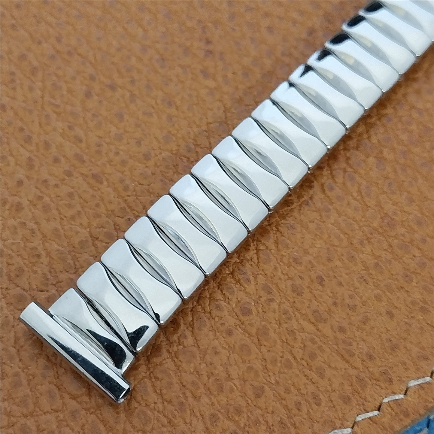 5/8" 1950s Bellavance Stainless Steel Expansion nos Vintage Watch Band