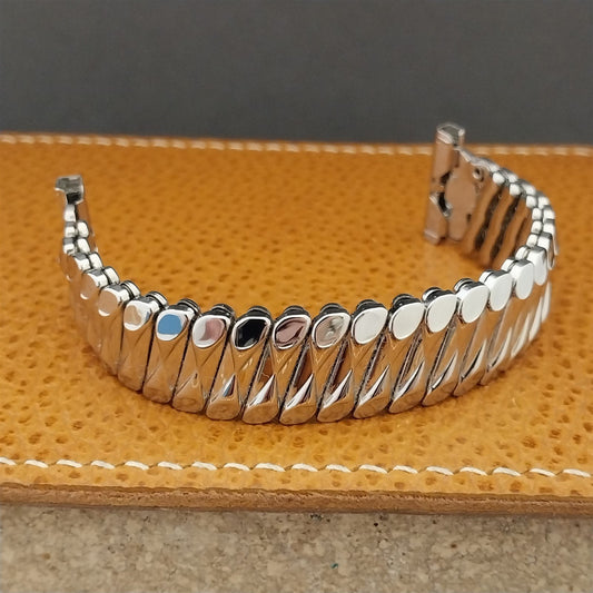 Short 50s Bellavance Stainless Steel Expansion nos Vintage Watch Band 16mm-19mm