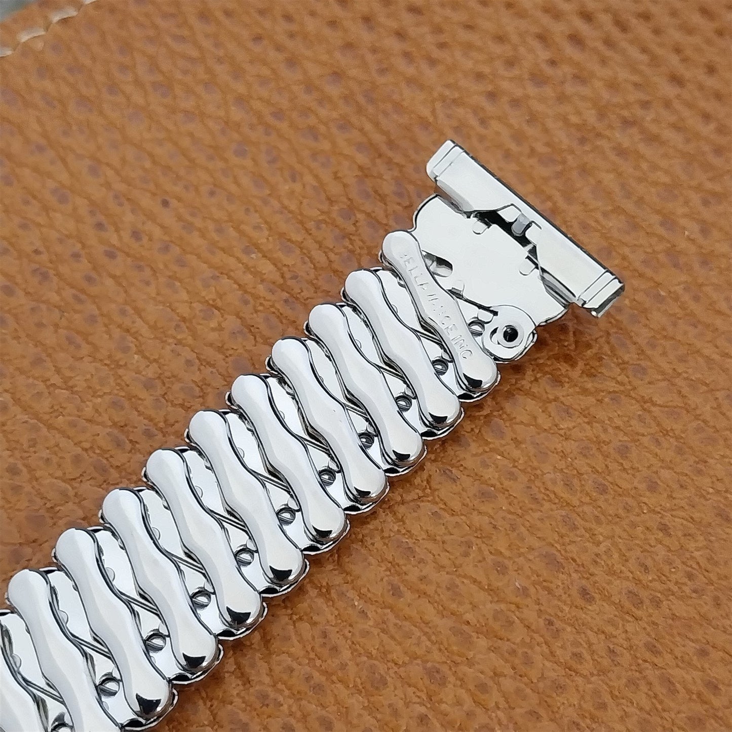 Short 50s Bellavance Stainless Steel Expansion nos Vintage Watch Band 16mm-19mm
