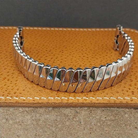 1950s Vintage 16mm 18mm 19mm Bellavance Stainless Stretch Unused Watch Band