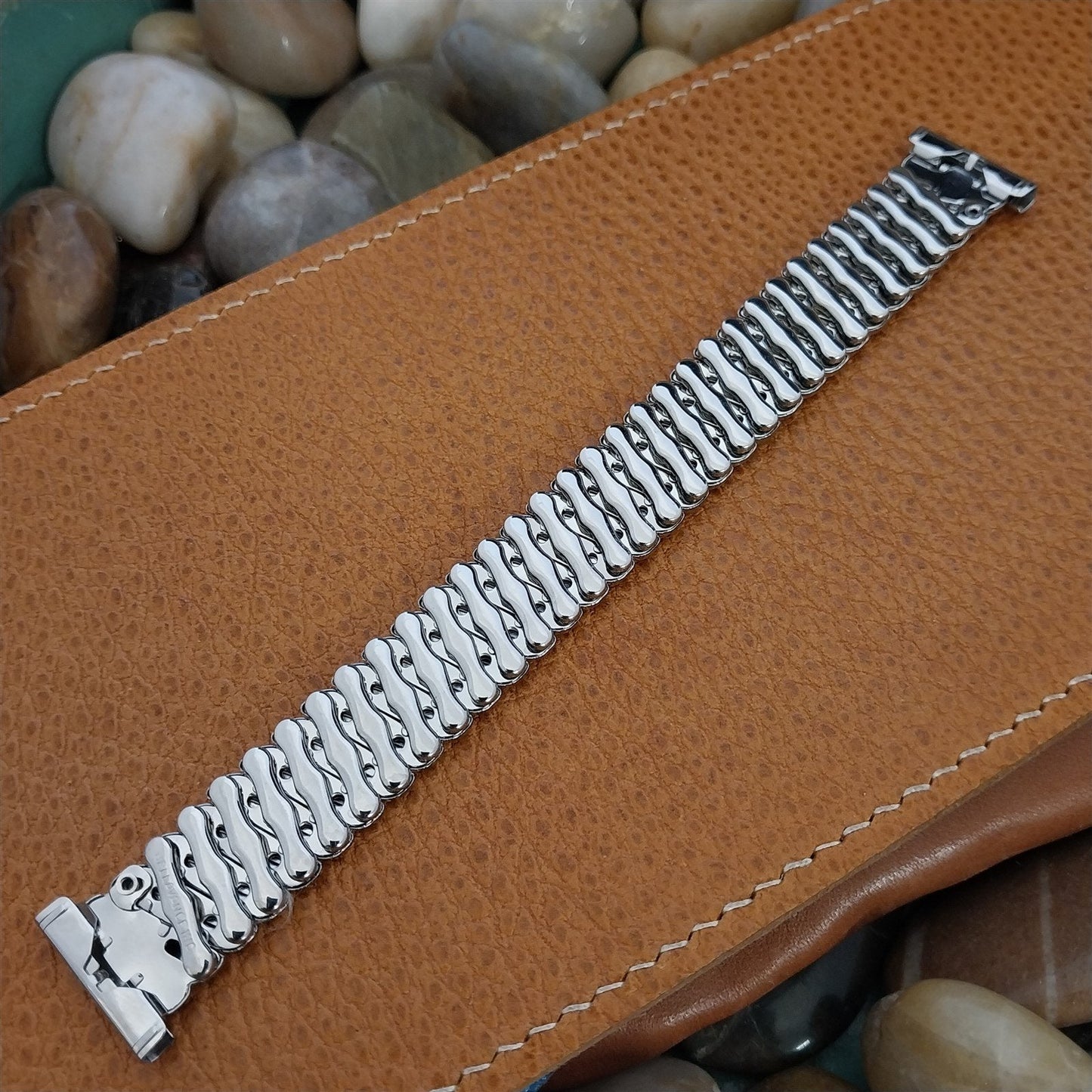 1950s Bellavance Stainless Steel Expansion nos Vintage Watch Band 16mm-19mm