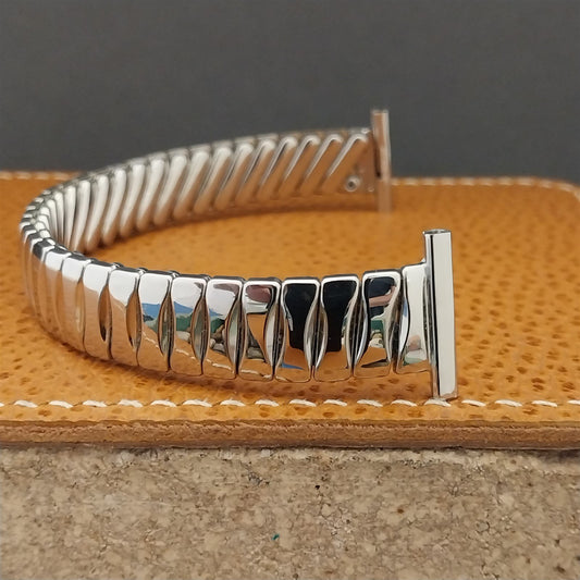 Long 1950s Bellavance Stainless Steel Expansion nos Vintage Watch Band 16mm-19mm