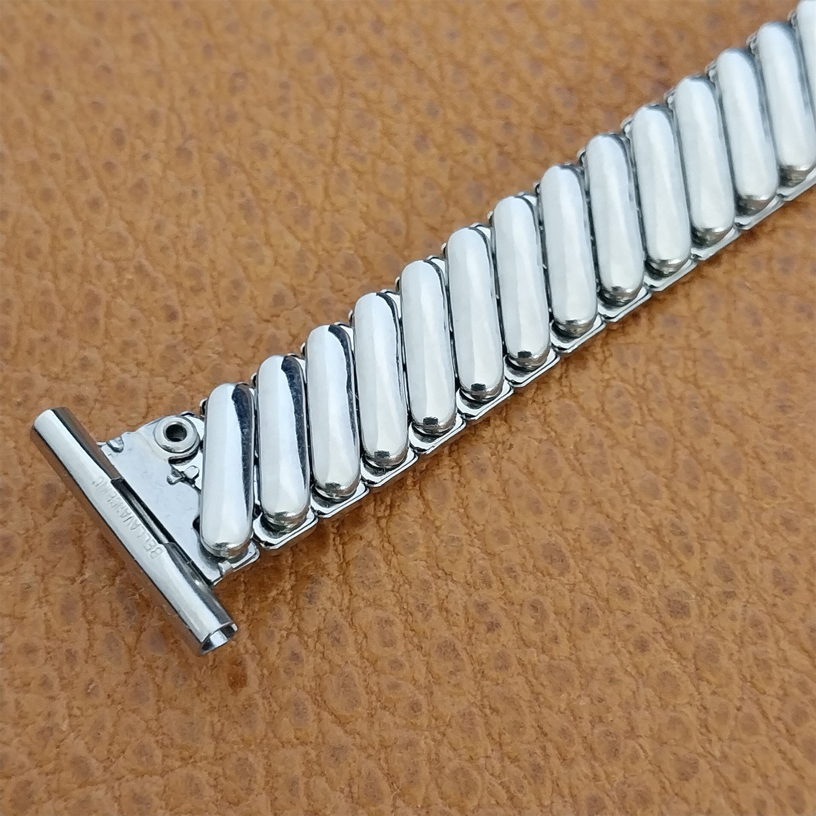 Long 1950s Bellavance Stainless Steel Expansion nos Vintage Watch Band 16mm-19mm