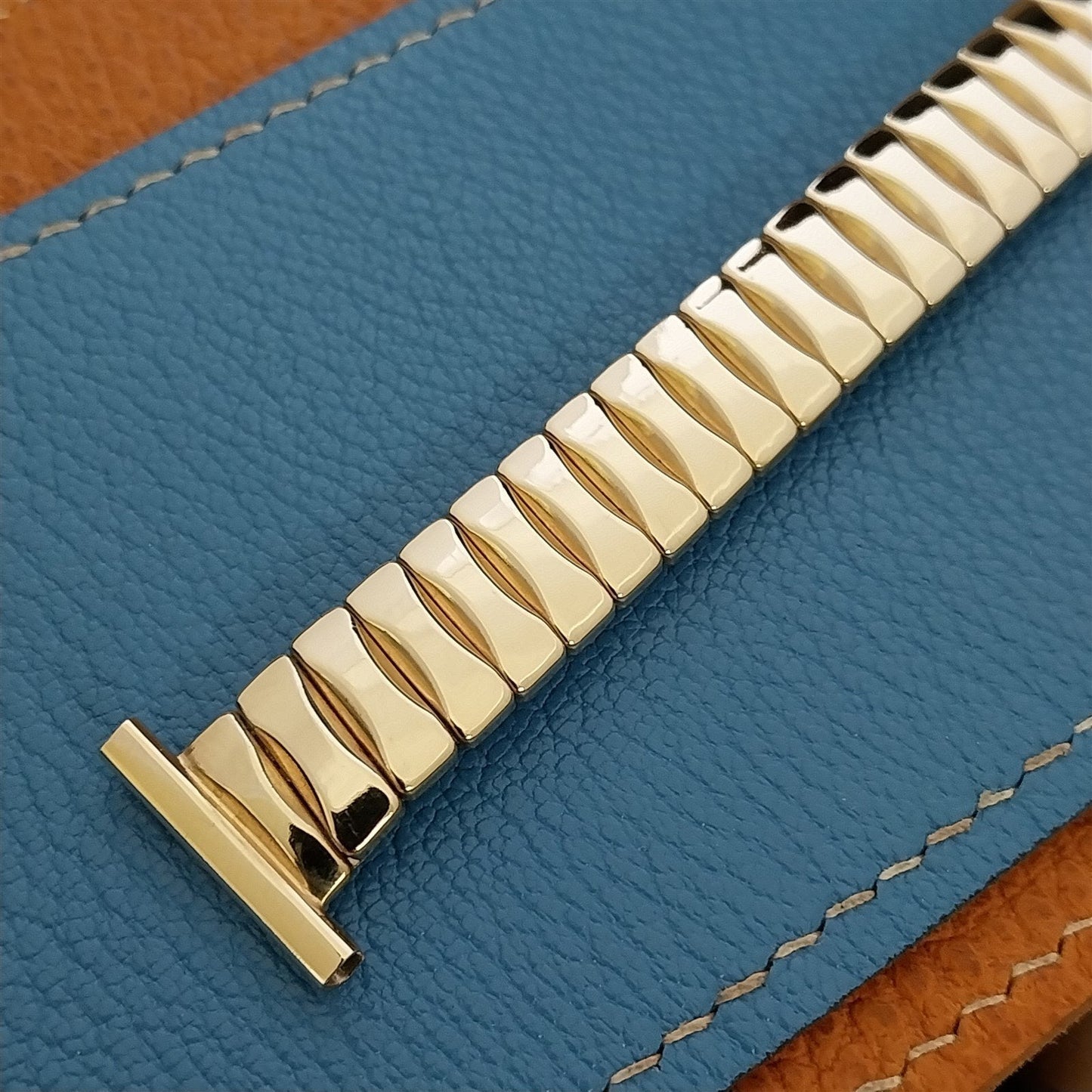 Long 10k Gold-Filled Bellavance USA nos 1960s Vintage Watch Band 16mm 18mm 19mm