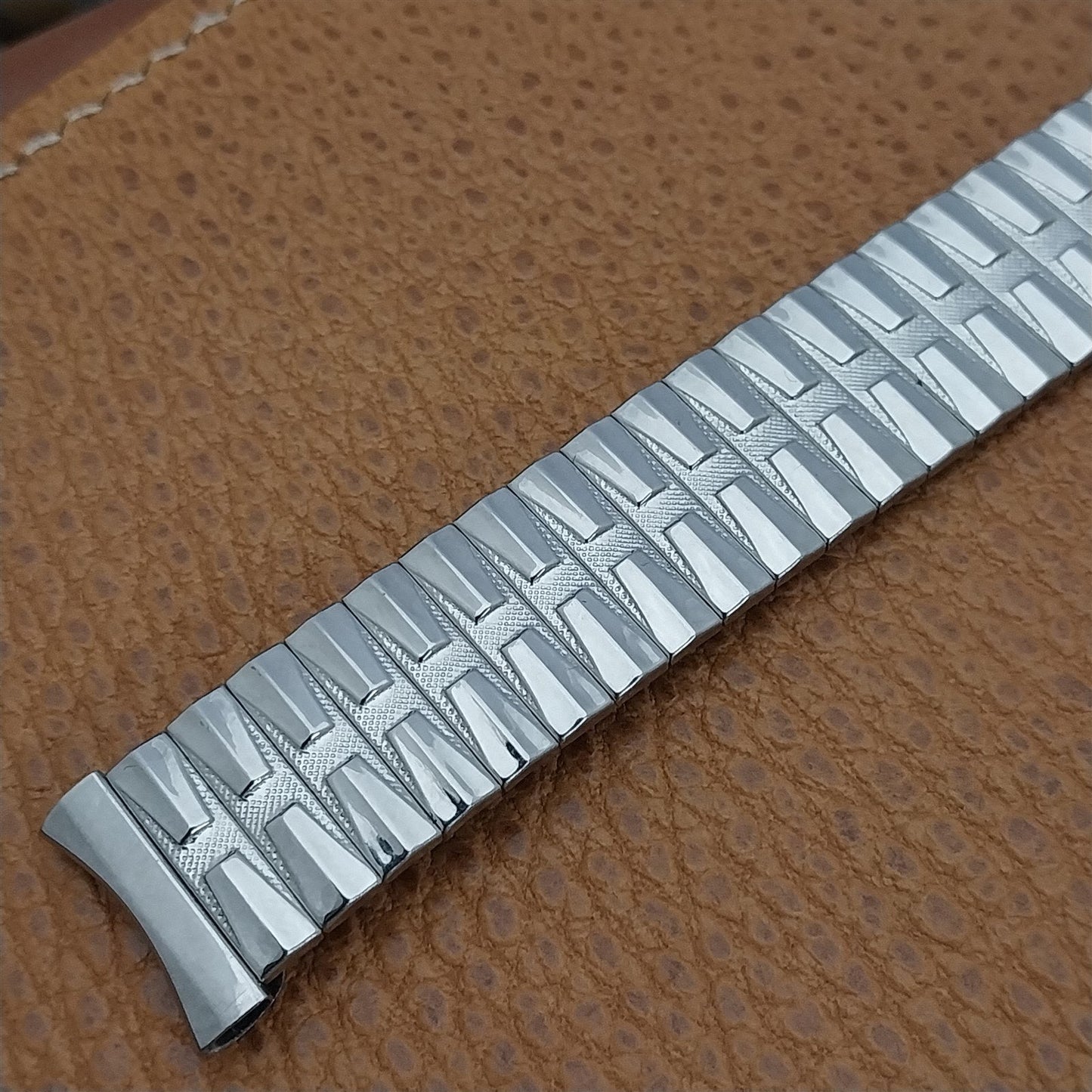 17.2mm Uniflex Stainless Steel Stretch Expansion Unused 1960s Vintage Watch Band