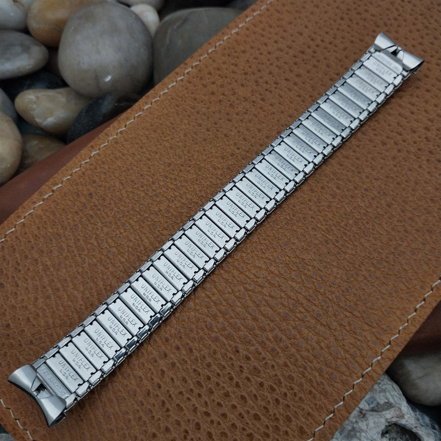 17.2mm Uniflex Stainless Steel Stretch Expansion Unused 1960s Vintage Watch Band