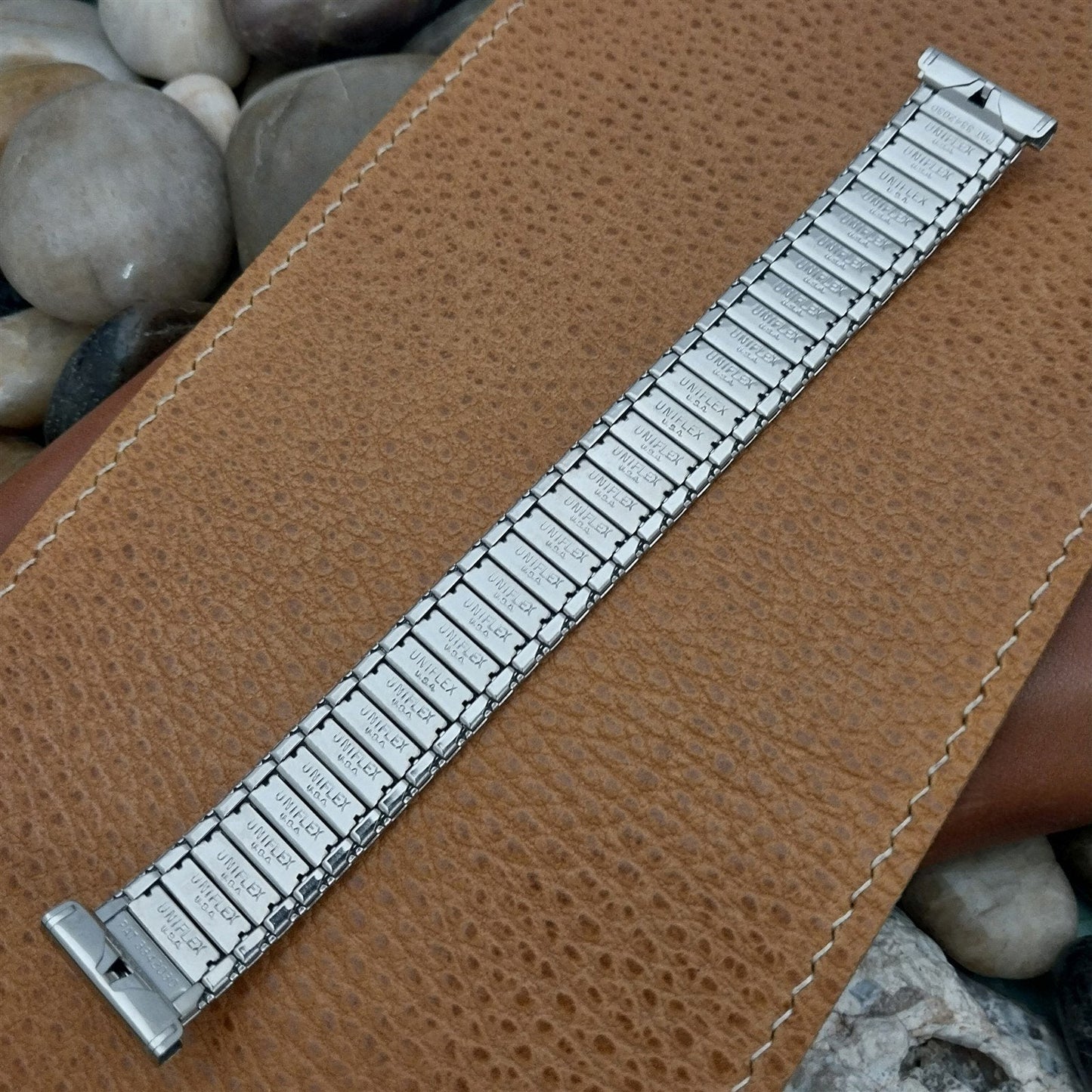 16mm 18mm 19mm Uniflex Slim Stainless Steel Expansion 1960s Unused Watch Band