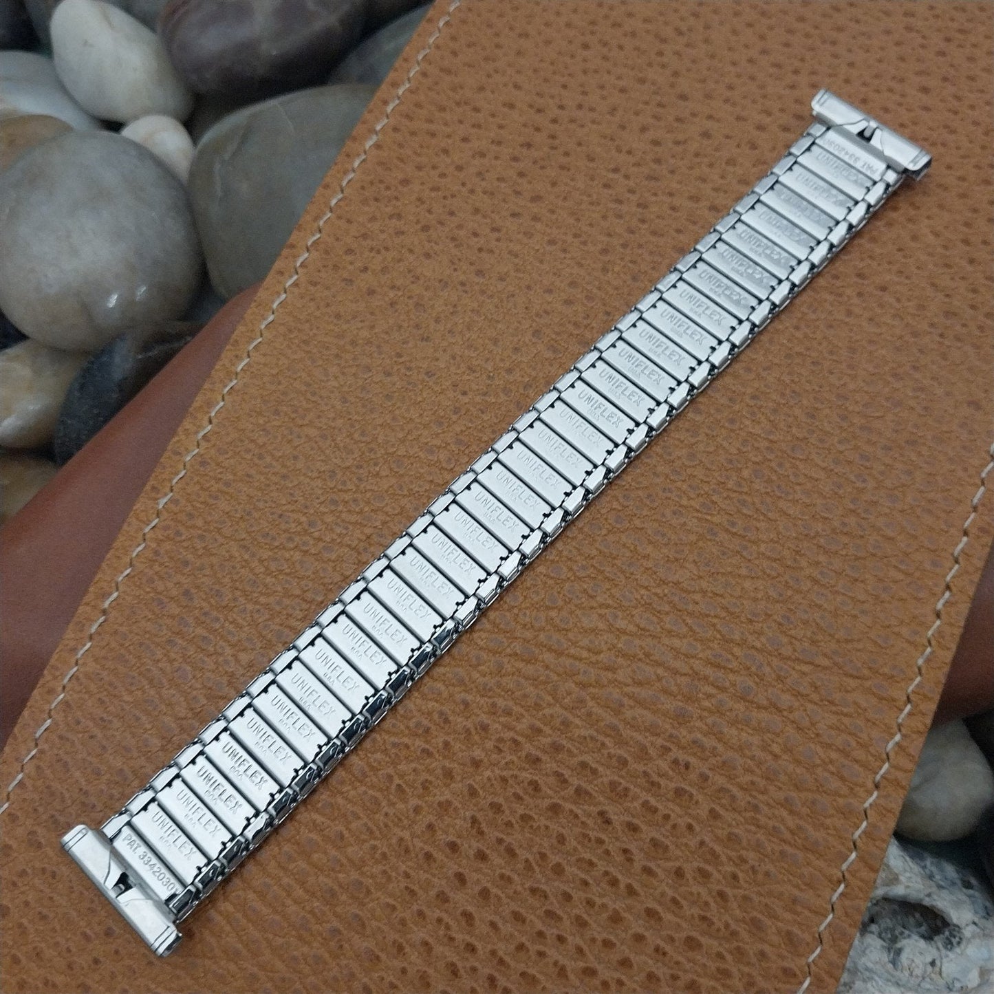 Vintage Uniflex Slim Stainless Steel Classic Expansion Unused 1960s Watch Band