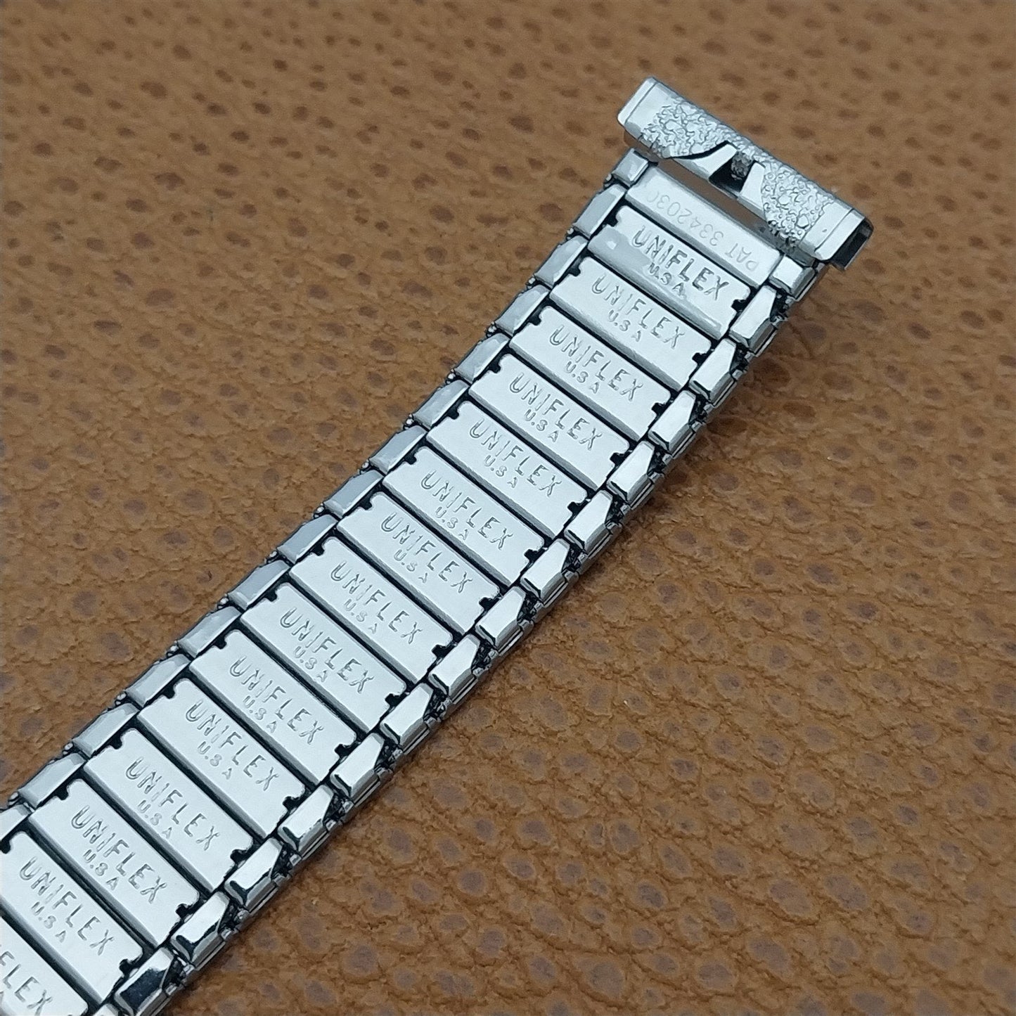 17.2mm Uniflex Slim Stainless Steel Expansion 1960s Vintage Watch Band