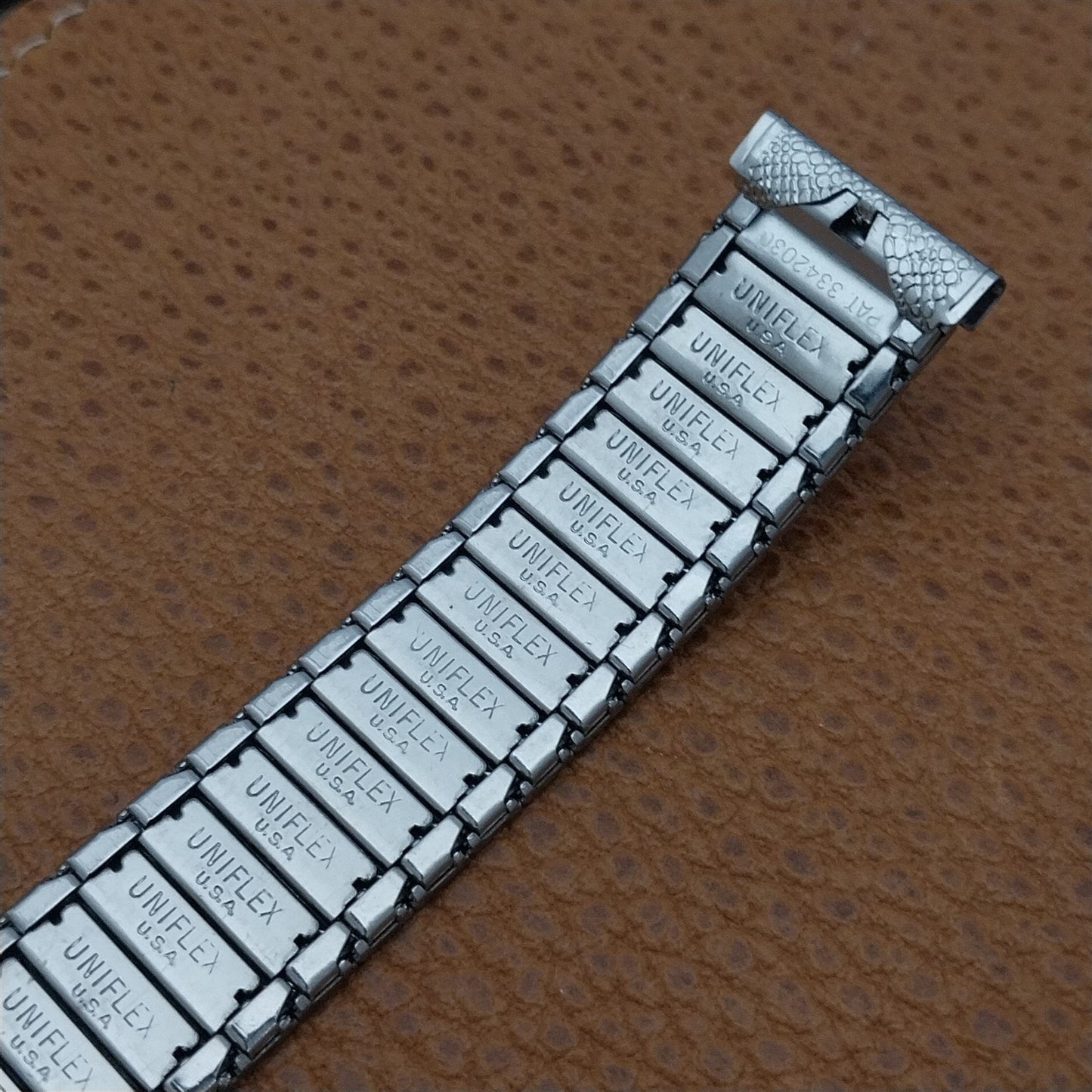 11/16" 17.2mm Uniflex Slim Stainless Expansion Unused 1960s Vintage Watch Band