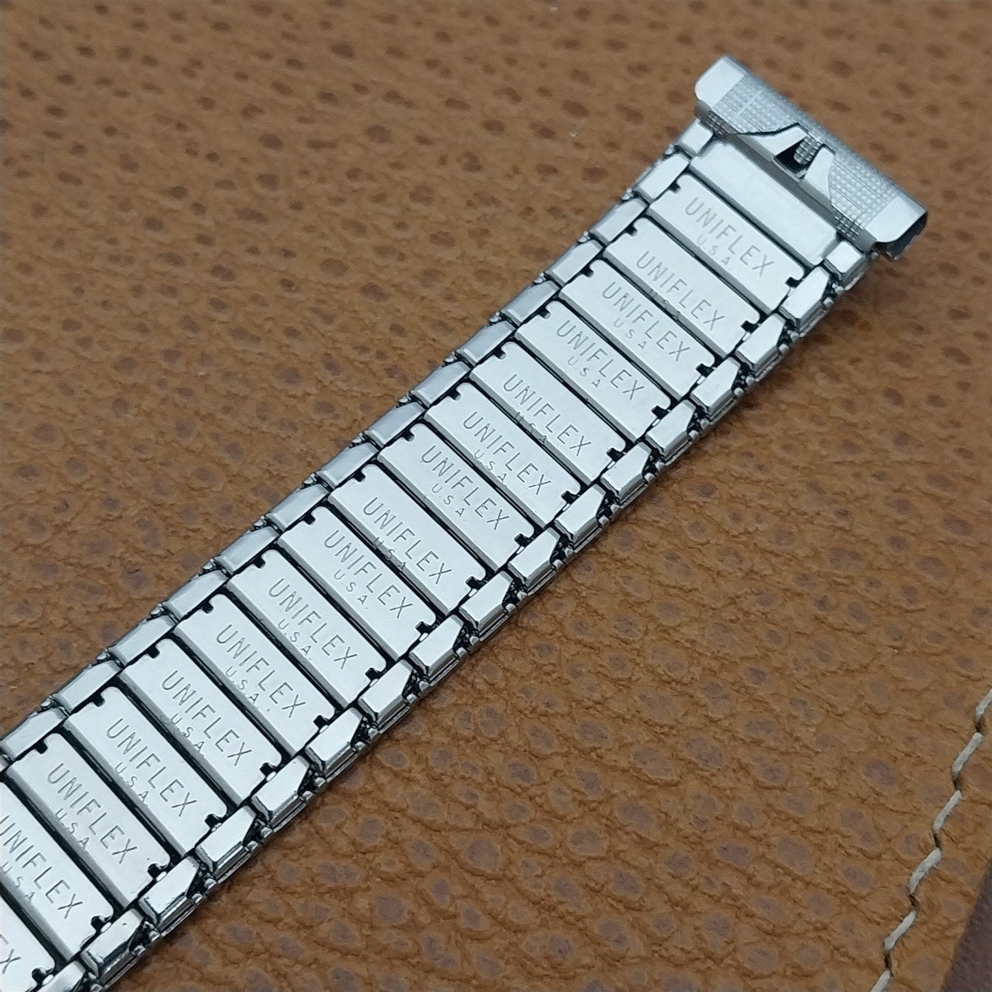 Vintage 17.2mm Uniflex Slim Classic Stainless Steel Expansion 1960s Watch Band