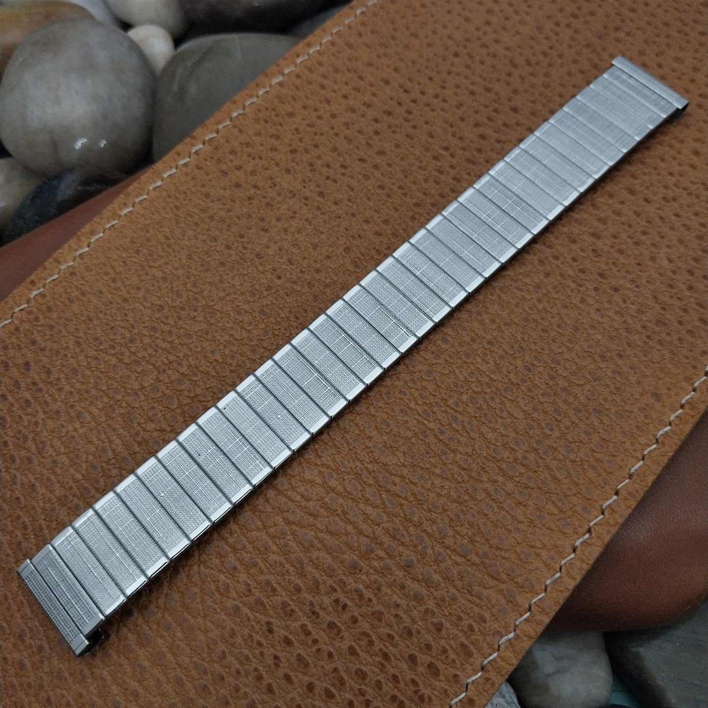 Vintage 17.2mm Uniflex Slim Classic Stainless Steel Expansion 1960s Watch Band