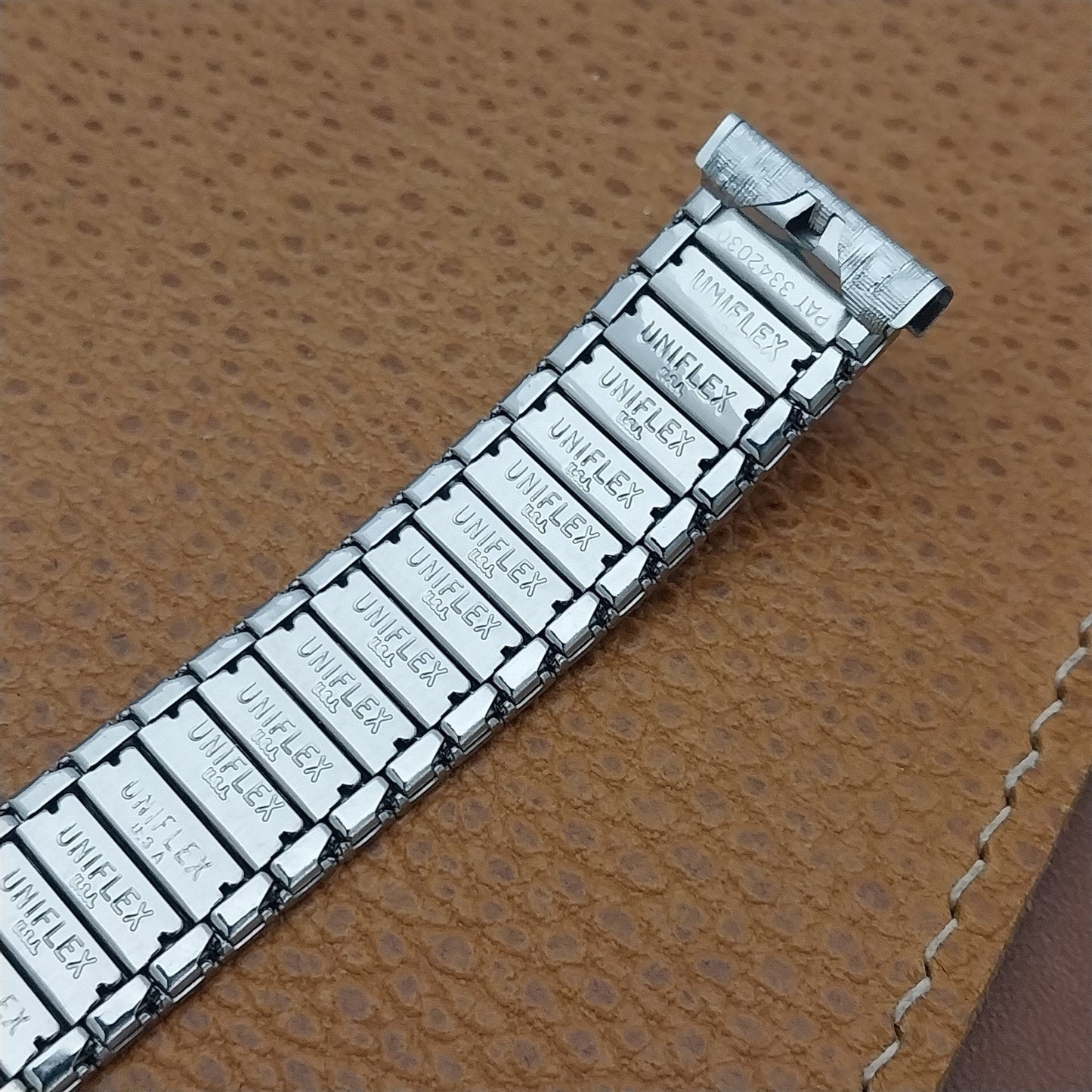 17.2mm Stainless Steel Expansion Racing Stripe nos 60s Vintage Watch Band