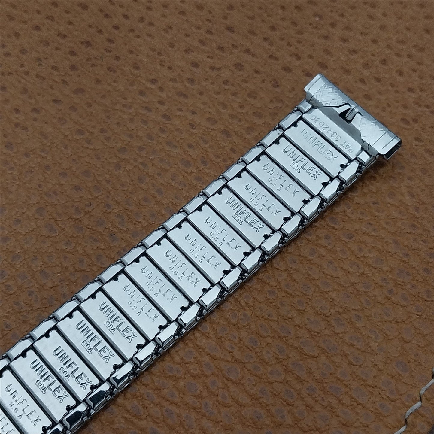 17.2mm 17mm Stainless Uniflex Slim Expansion Unused 1960s Vintage Watch Band