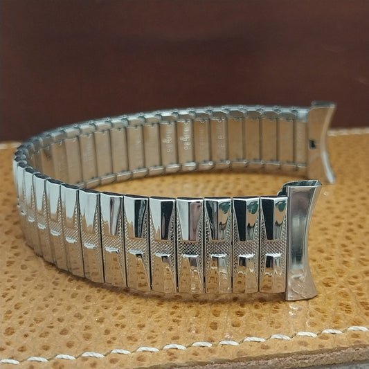 19mm 1960s Stainless Steel Uniflex Classic nos Vintage Watch Band 17.2mm