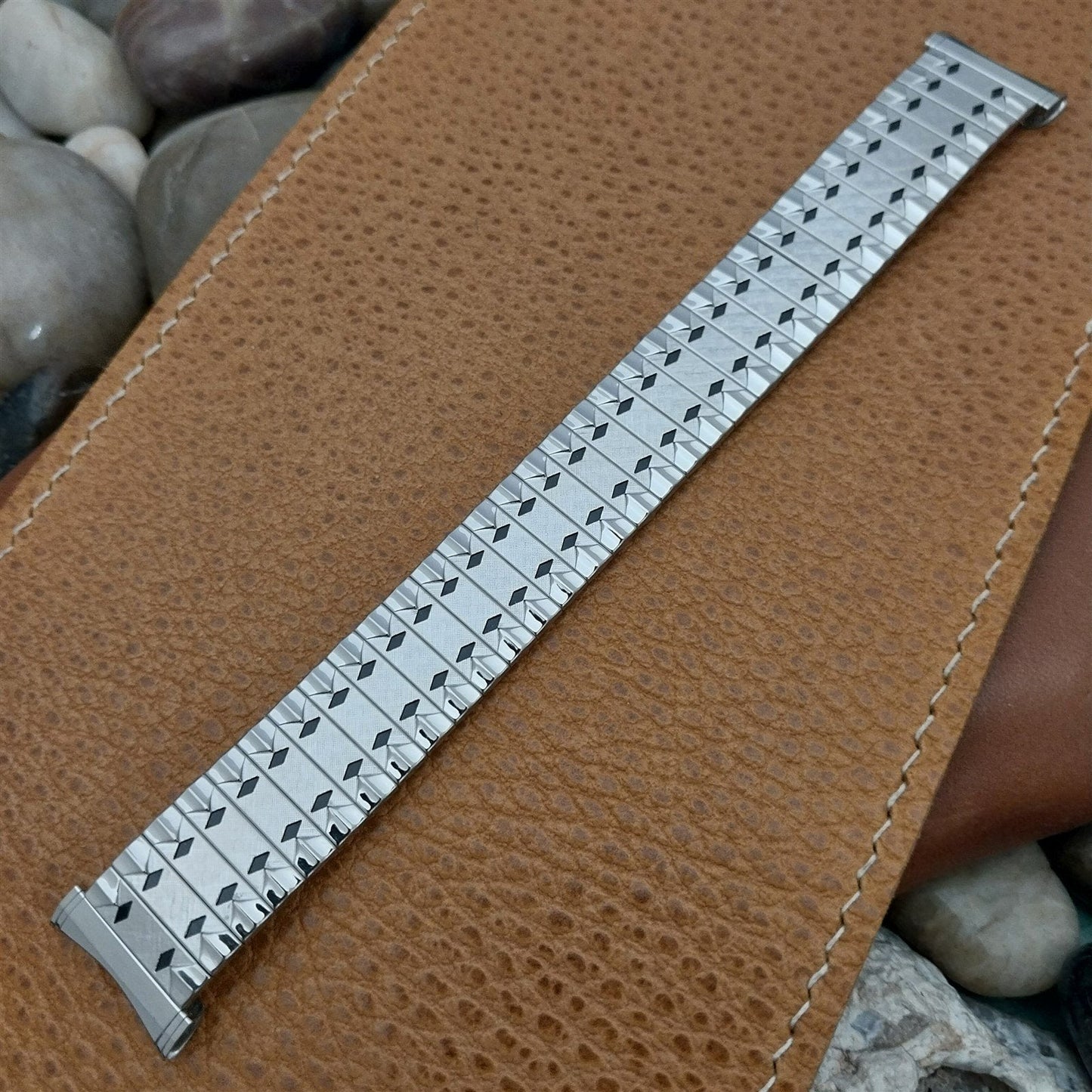 1960s 3/4" UniFlex USA Stainless Steel Old-Stock Expansion Vintage Watch Band