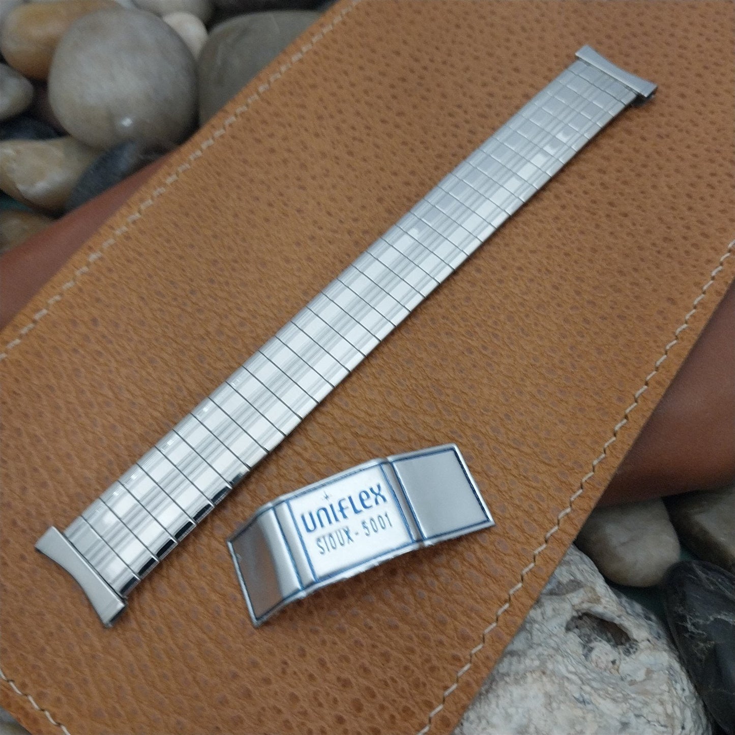 1960s 3/4" UniFlex USA Stainless Steel Old-Stock Expansion Vintage Watch Band