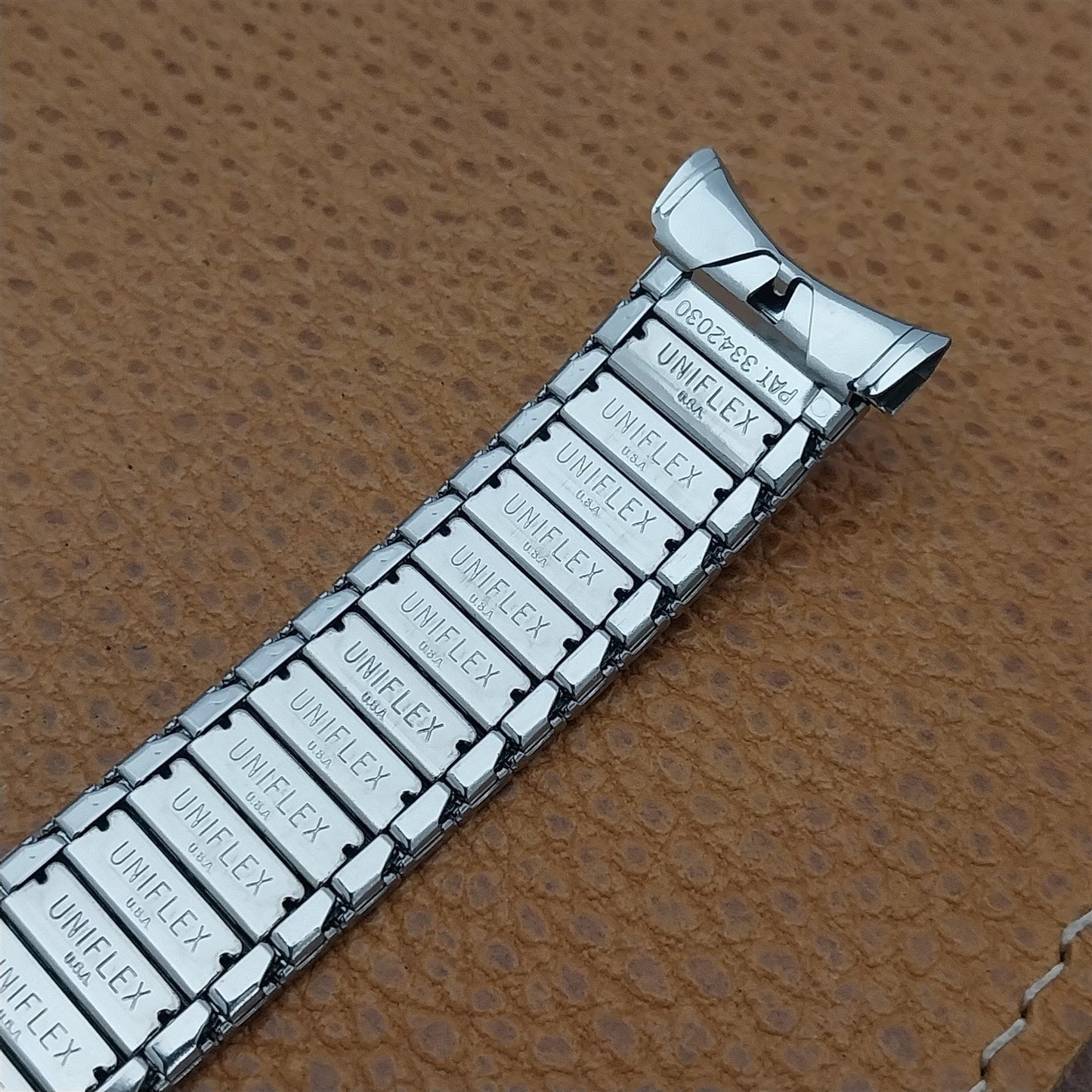 1960s 3/4" UniFlex USA Stainless Steel Old-Stock Expansion Vintage Watch Band