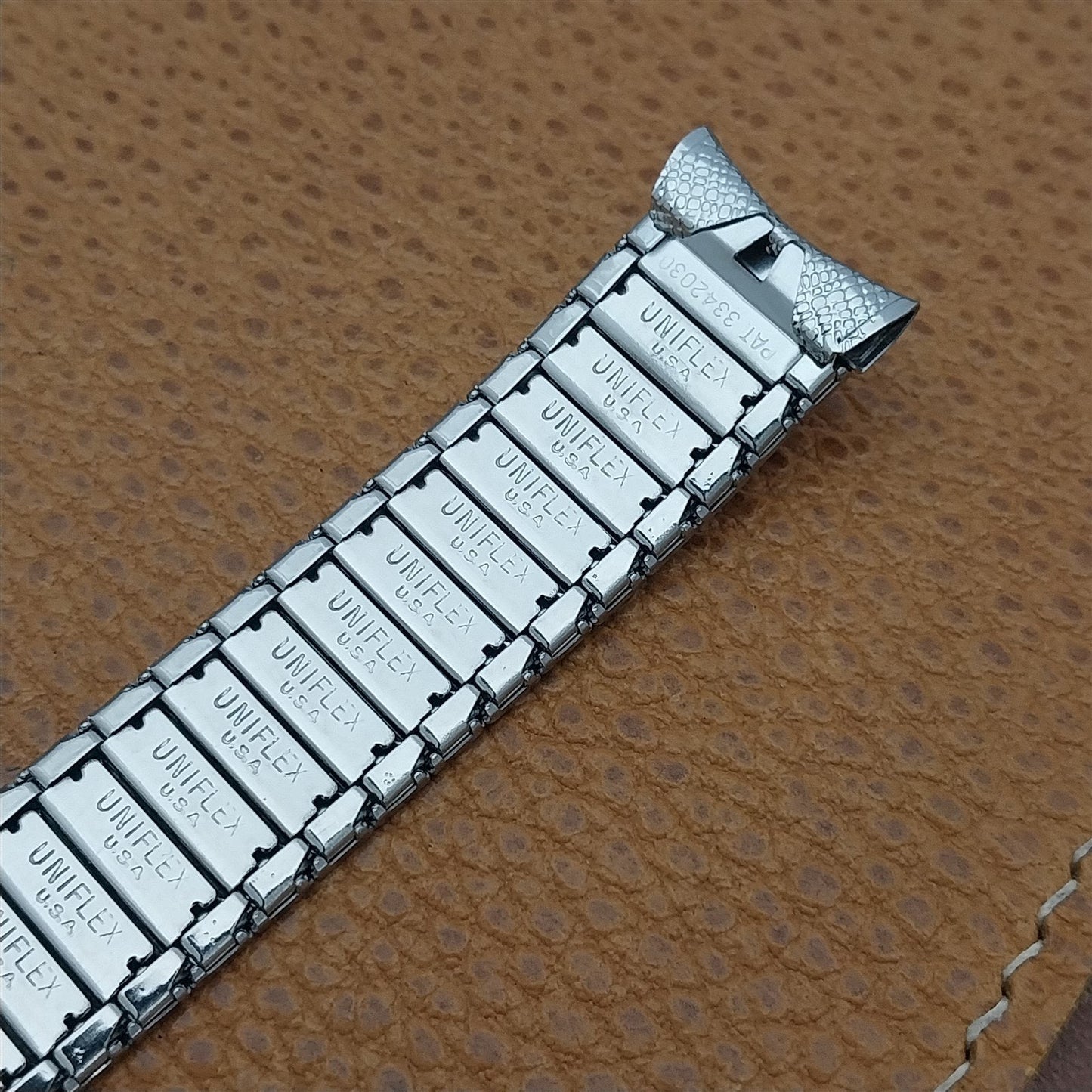 1960s 17.2mm UniFlex USA Stainless Steel Old-Stock Expansion Vintage Watch Band