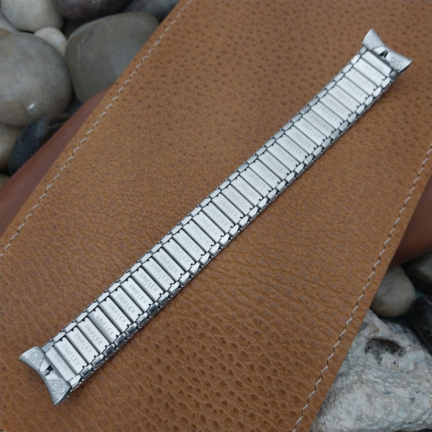 1960s 17.2mm UniFlex USA Stainless Steel Old-Stock Expansion Vintage Watch Band