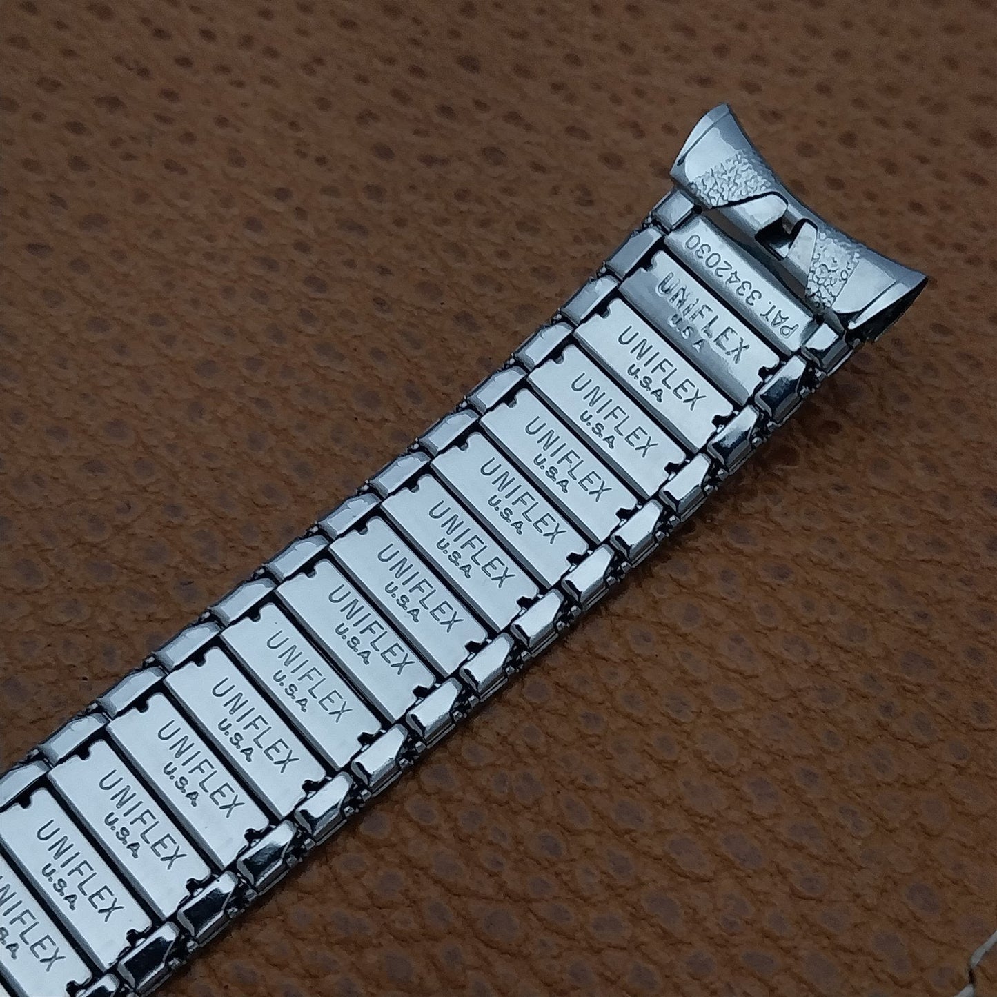 1960s 17.2mm UniFlex USA Stainless Steel Old-Stock Expansion Vintage Watch Band