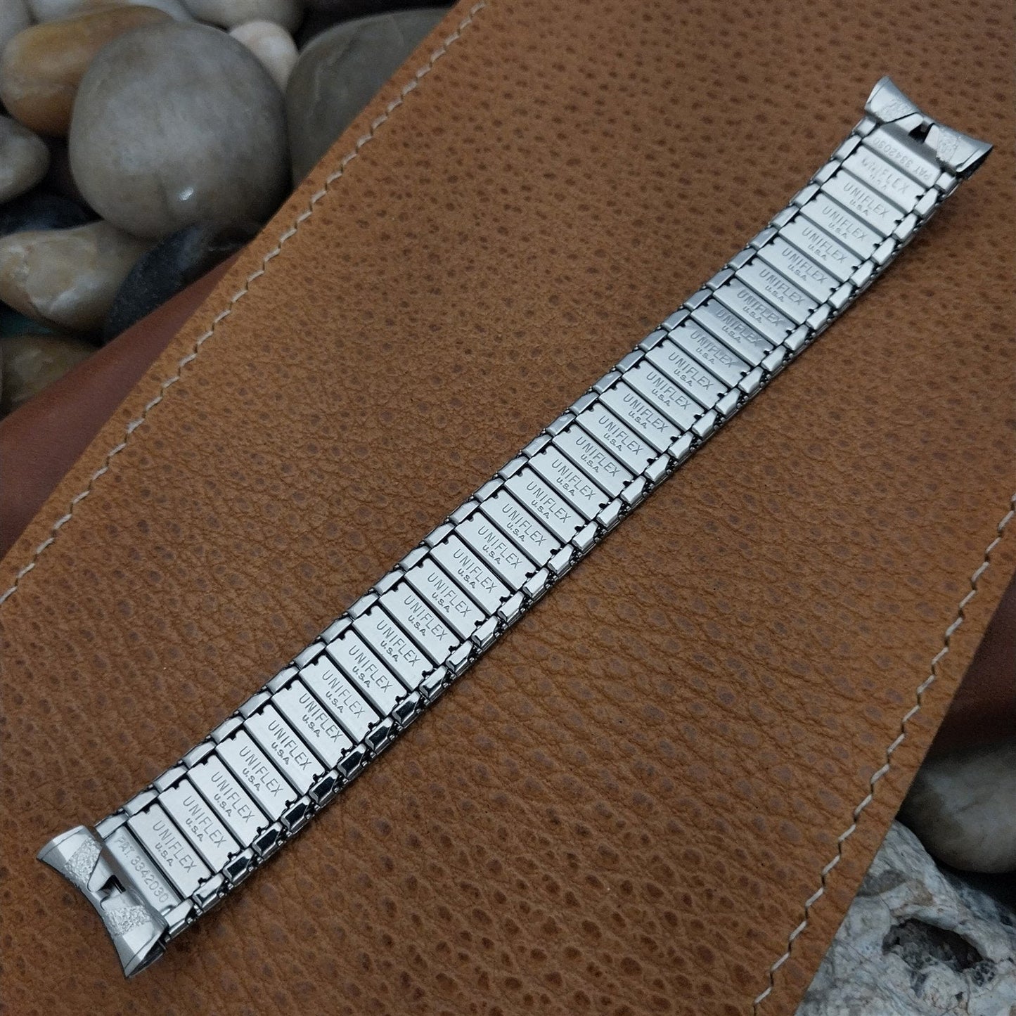 1960s 17.2mm UniFlex USA Stainless Steel Old-Stock Expansion Vintage Watch Band