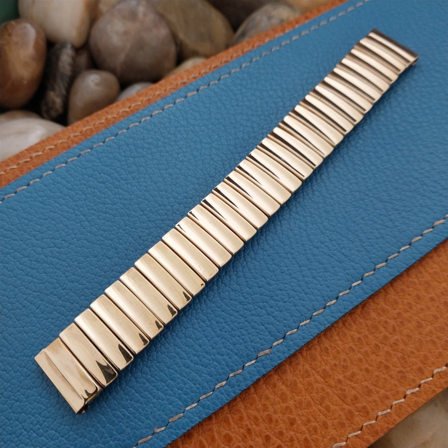 5/8" 10k Gold-Filled Short Expansion nos Bellavance 1950s Vintage Watch Band