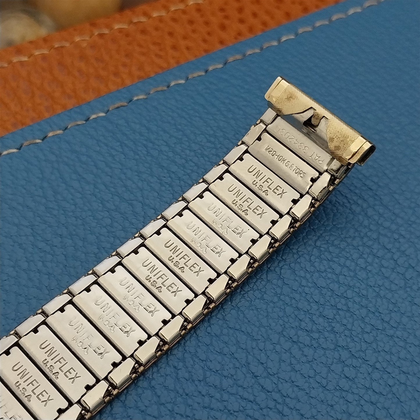 17.2mm 10k Gold-Filled 1960s Vintage Watch Band Uniflex USA Slim Expansion