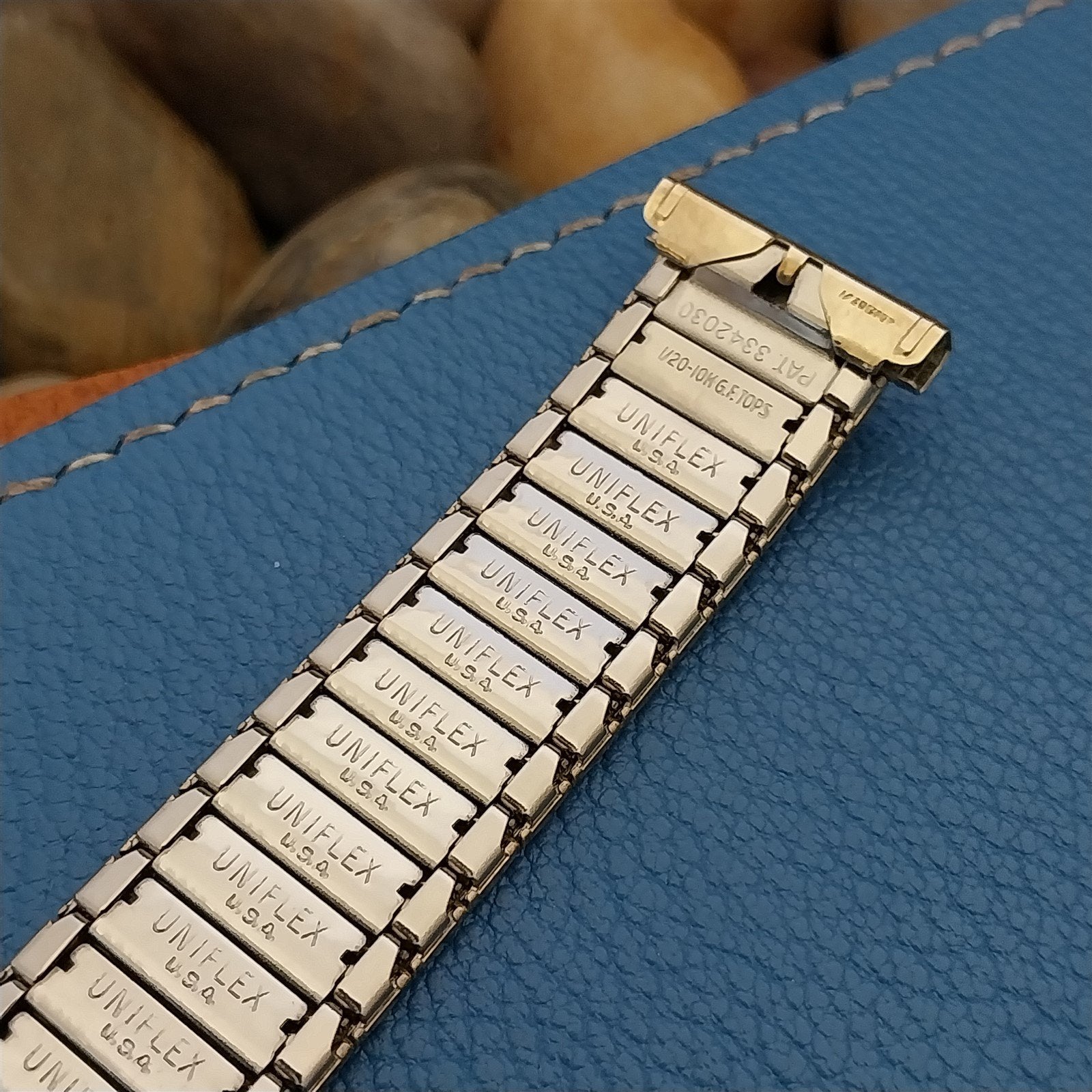 10K Gold-Filled 1960s Vintage Watch Band Uniflex Slim Expansion 16mm-19mm