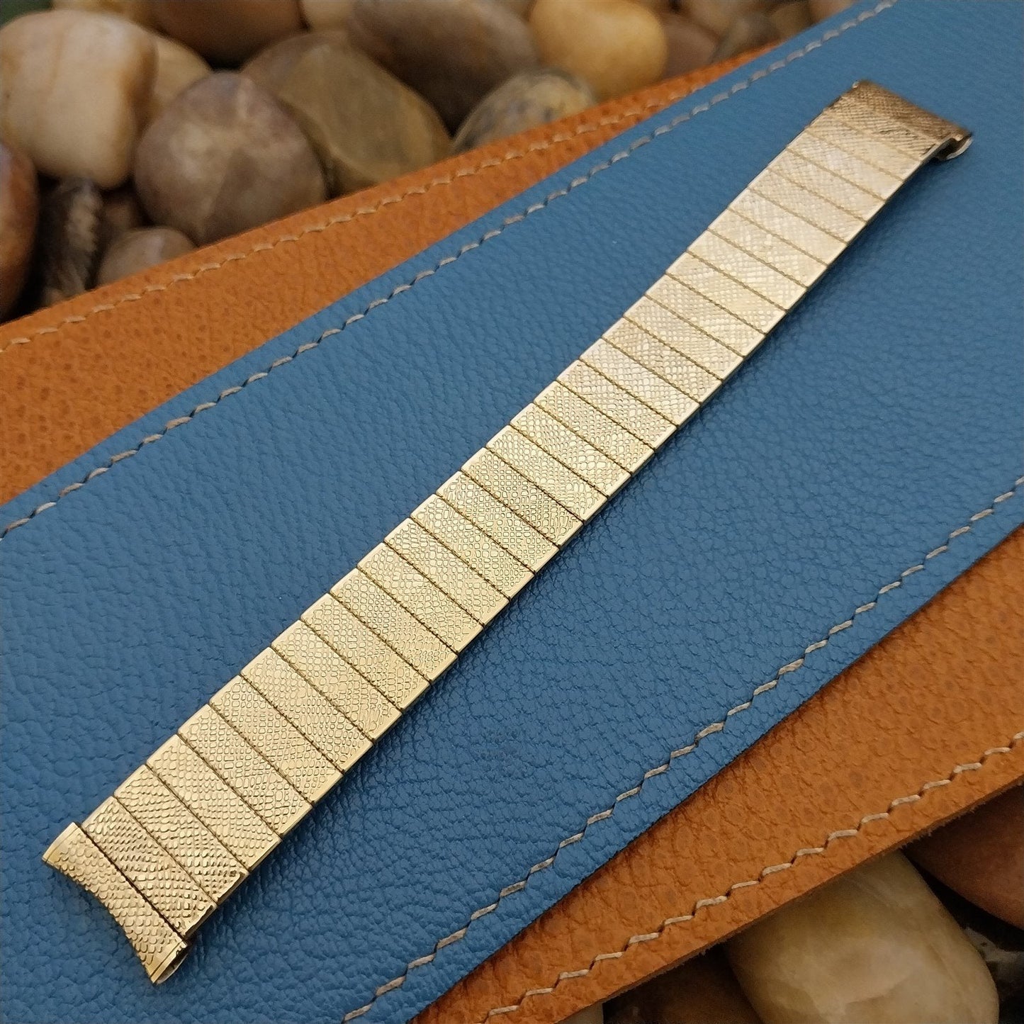 17.2mm 10k Gold-Filled 1960s Vintage Watch Band Uniflex USA Slim Expansion