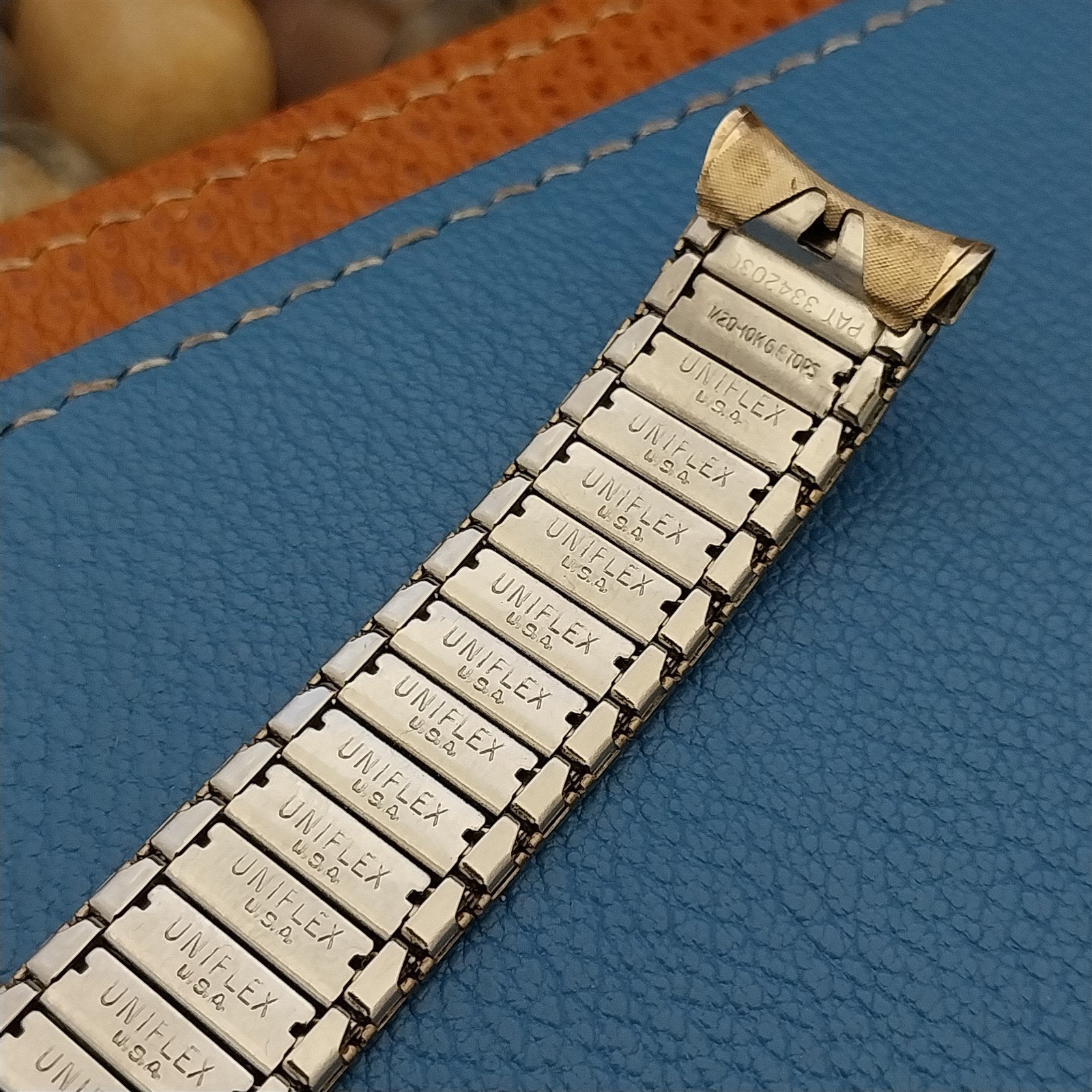 17.2mm 10k Gold-Filled 1960s Vintage Watch Band Uniflex USA Slim Expansion