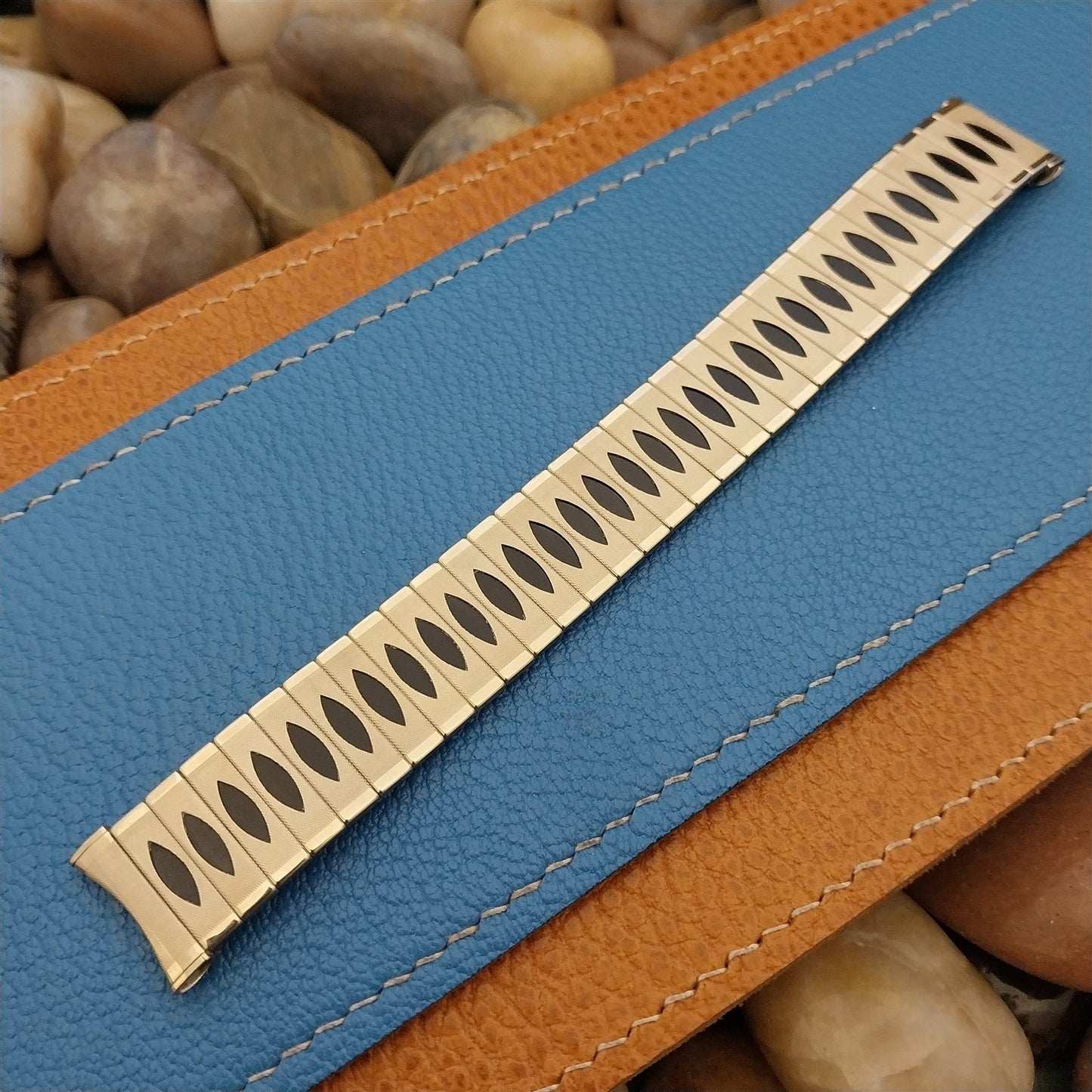 17.2mm 10k Gold-Filled 1960s Vintage Watch Band Uniflex USA Slim Expansion