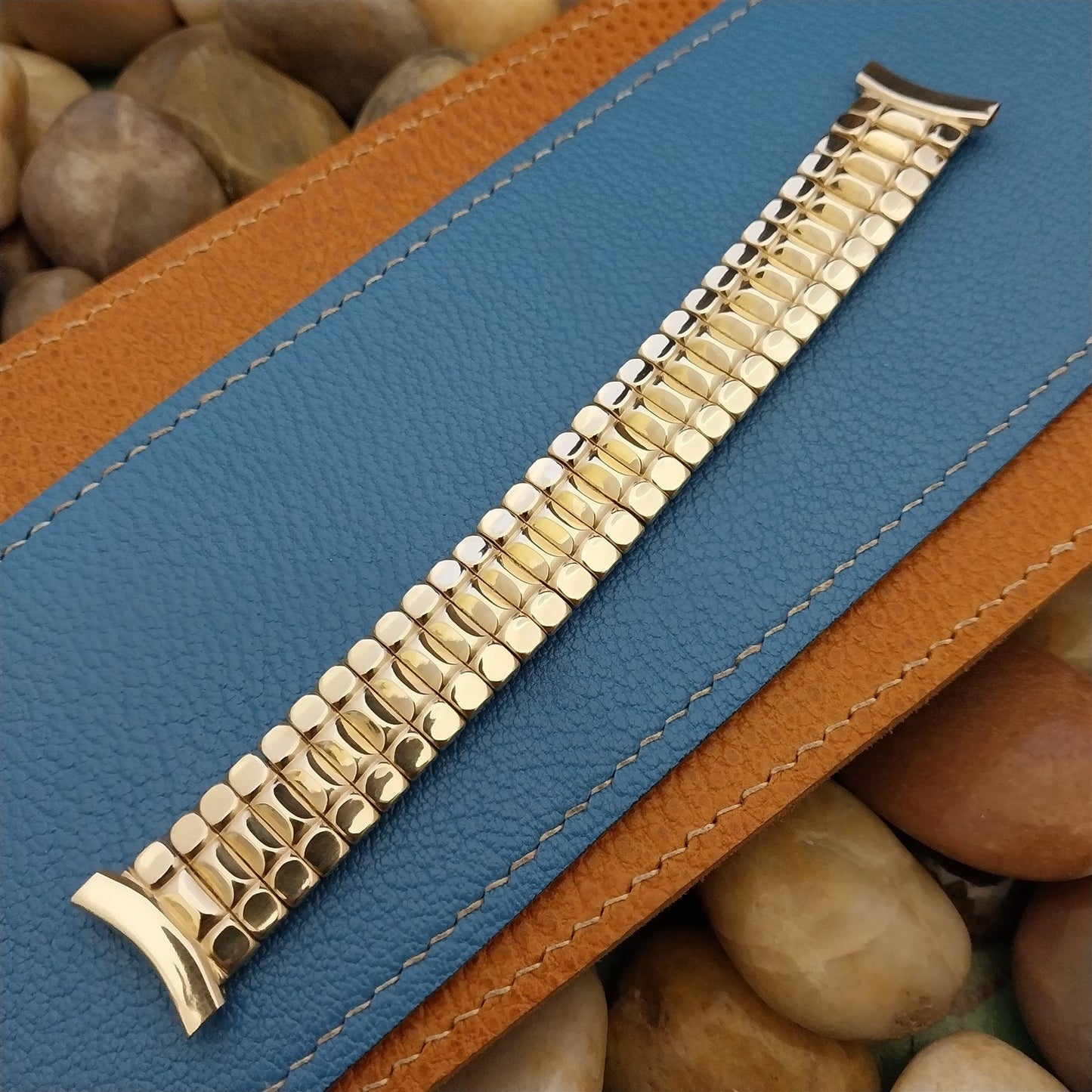 10K Gold-Filled Bellavance USA nos 1960s Vintage Watch Band 16mm-19mm