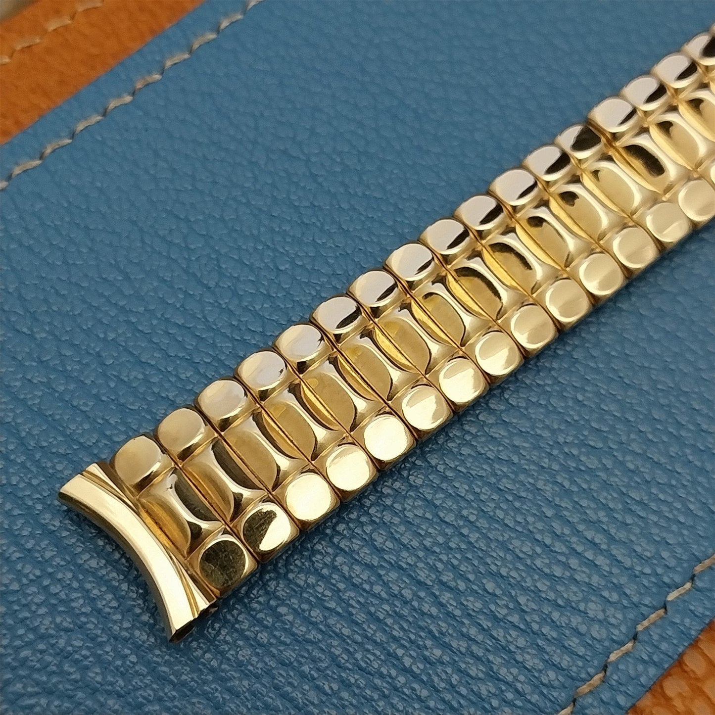 Short 5/8 10k Gold-Filled Expansion nos Bellavance 1950s Vintage Watch Band