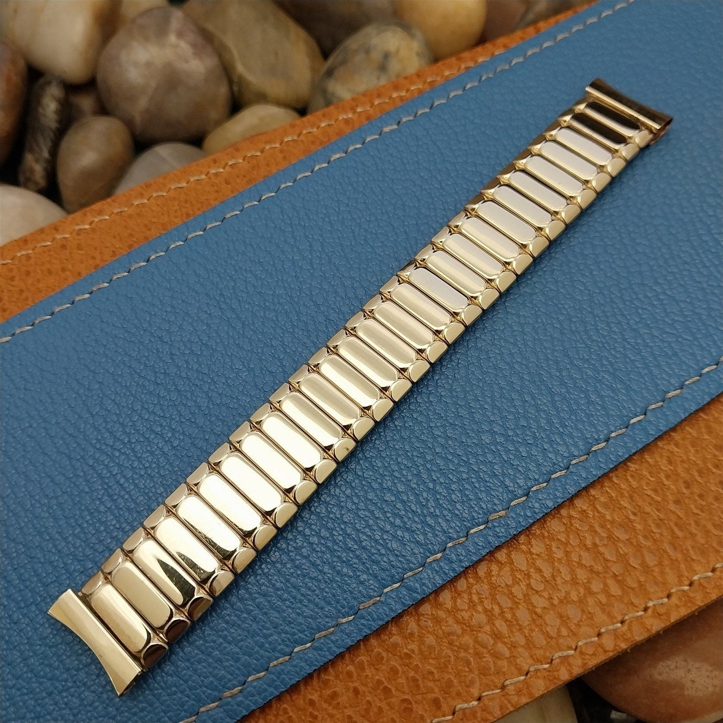 Short 5/8 10k Gold-Filled Expansion nos Bellavance 1950s Vintage Watch Band