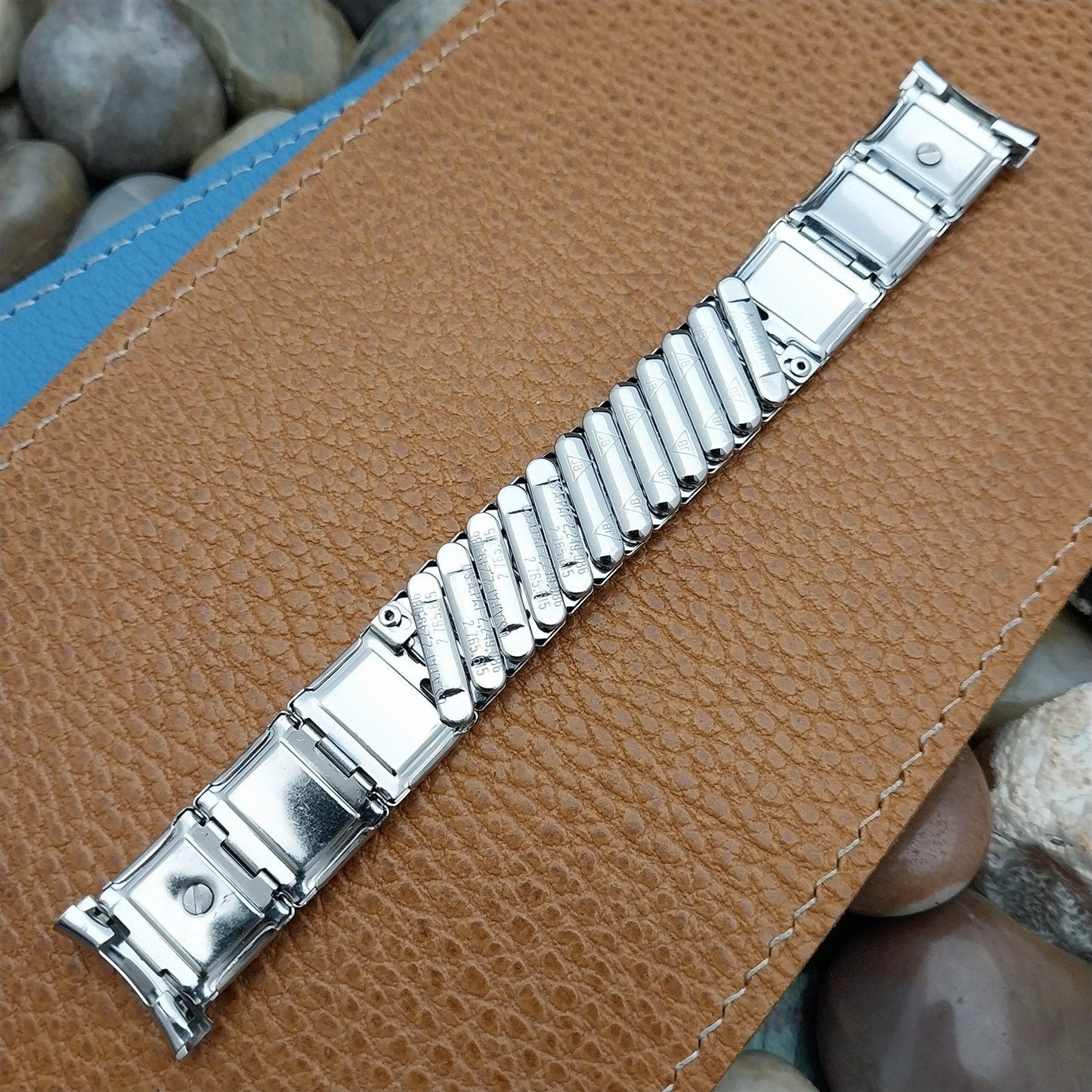 1950s Shriner Stainless Steel & Lizard JB Champion Mason Vintage Watch Band