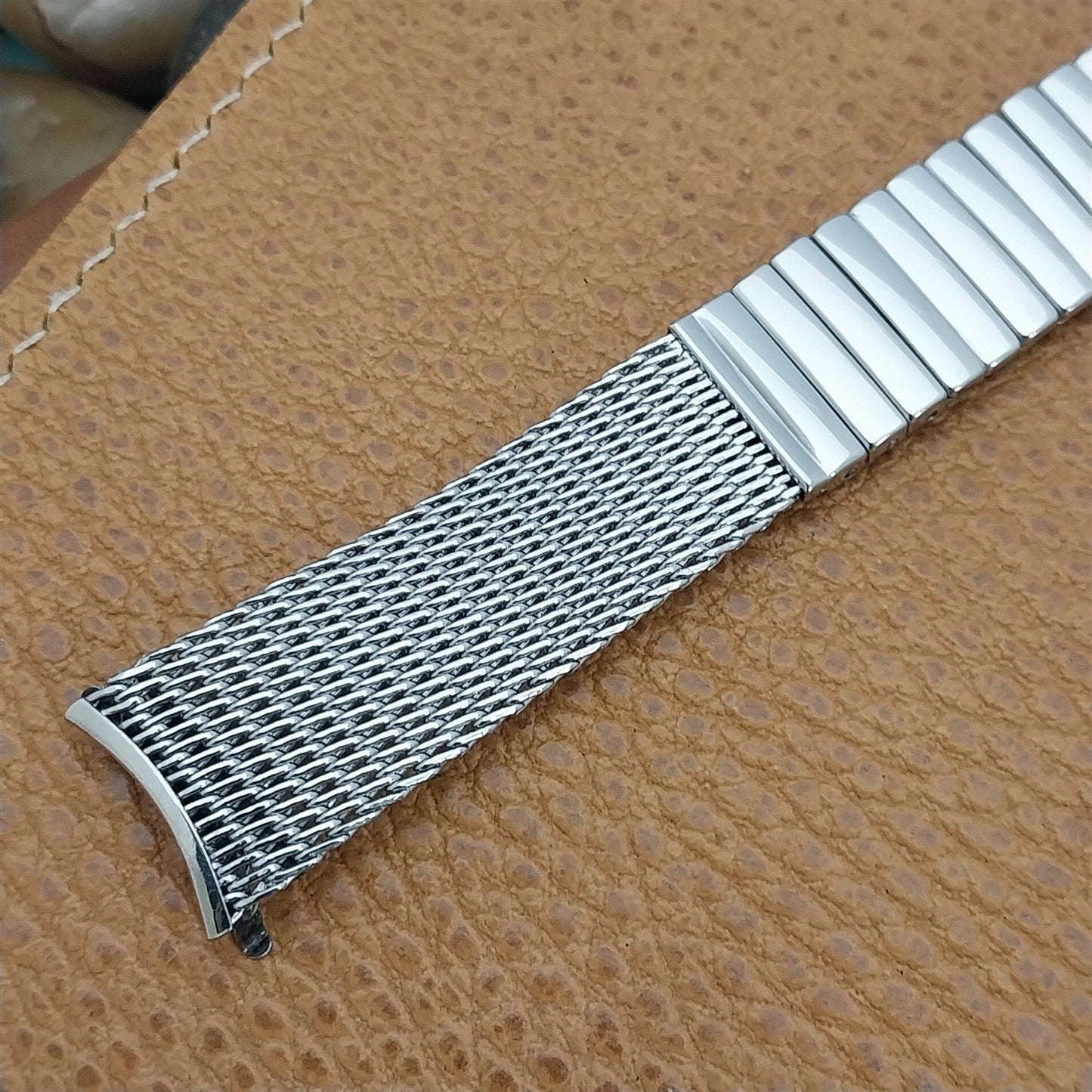 17.2mm JB Champion Stainless Steel Mesh nos 1960s Vintage Watch Band